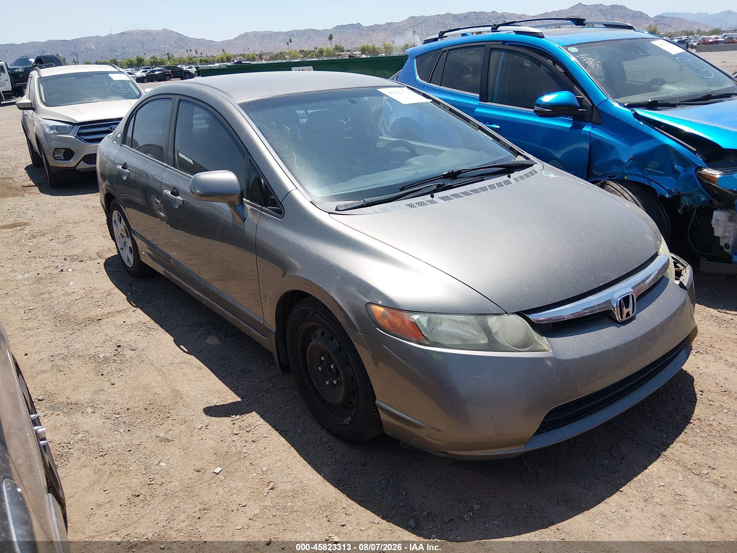 2008 Honda Civic Lx Gray vin: 1HGFA16508L090116