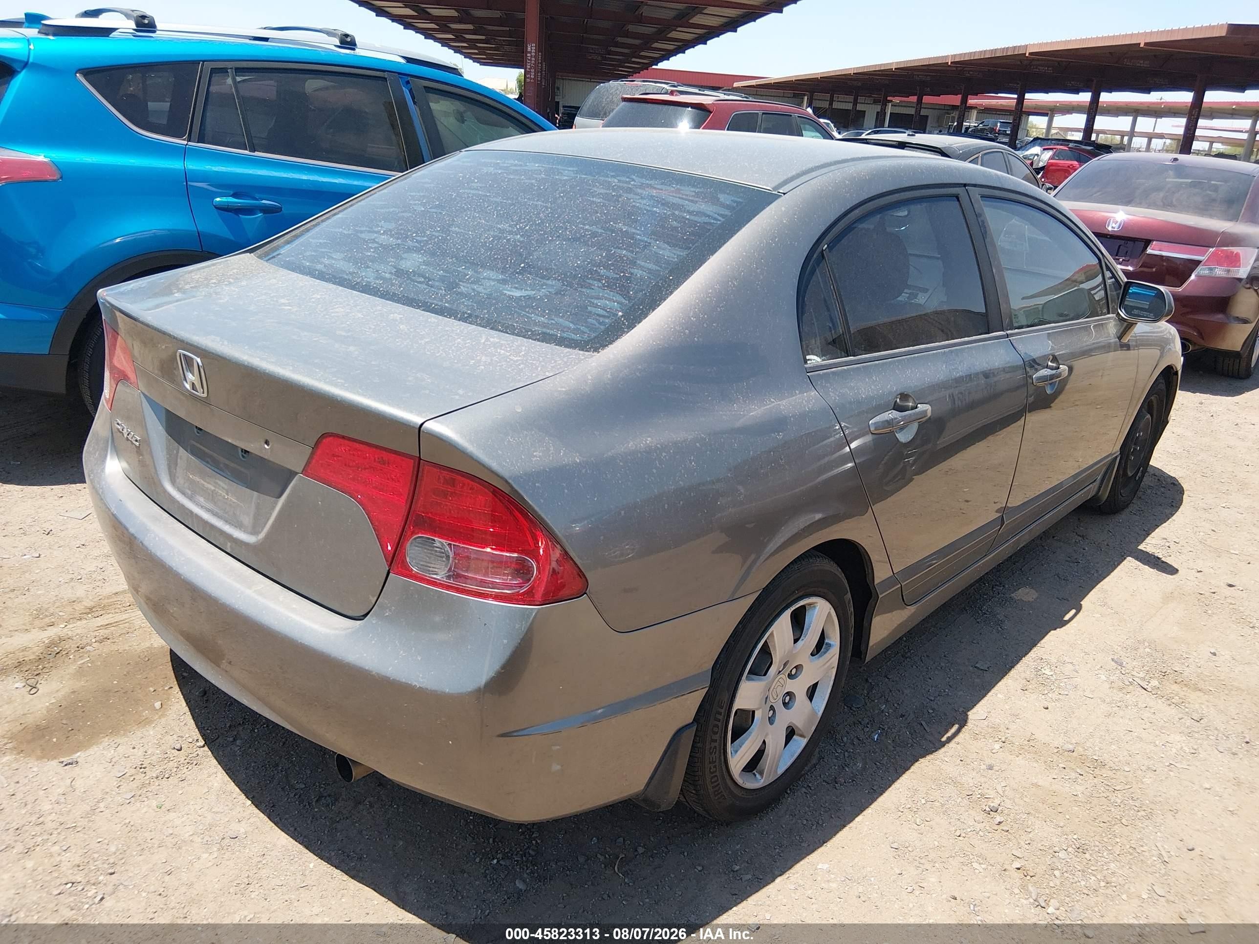 2008 Honda Civic Lx Gray vin: 1HGFA16508L090116