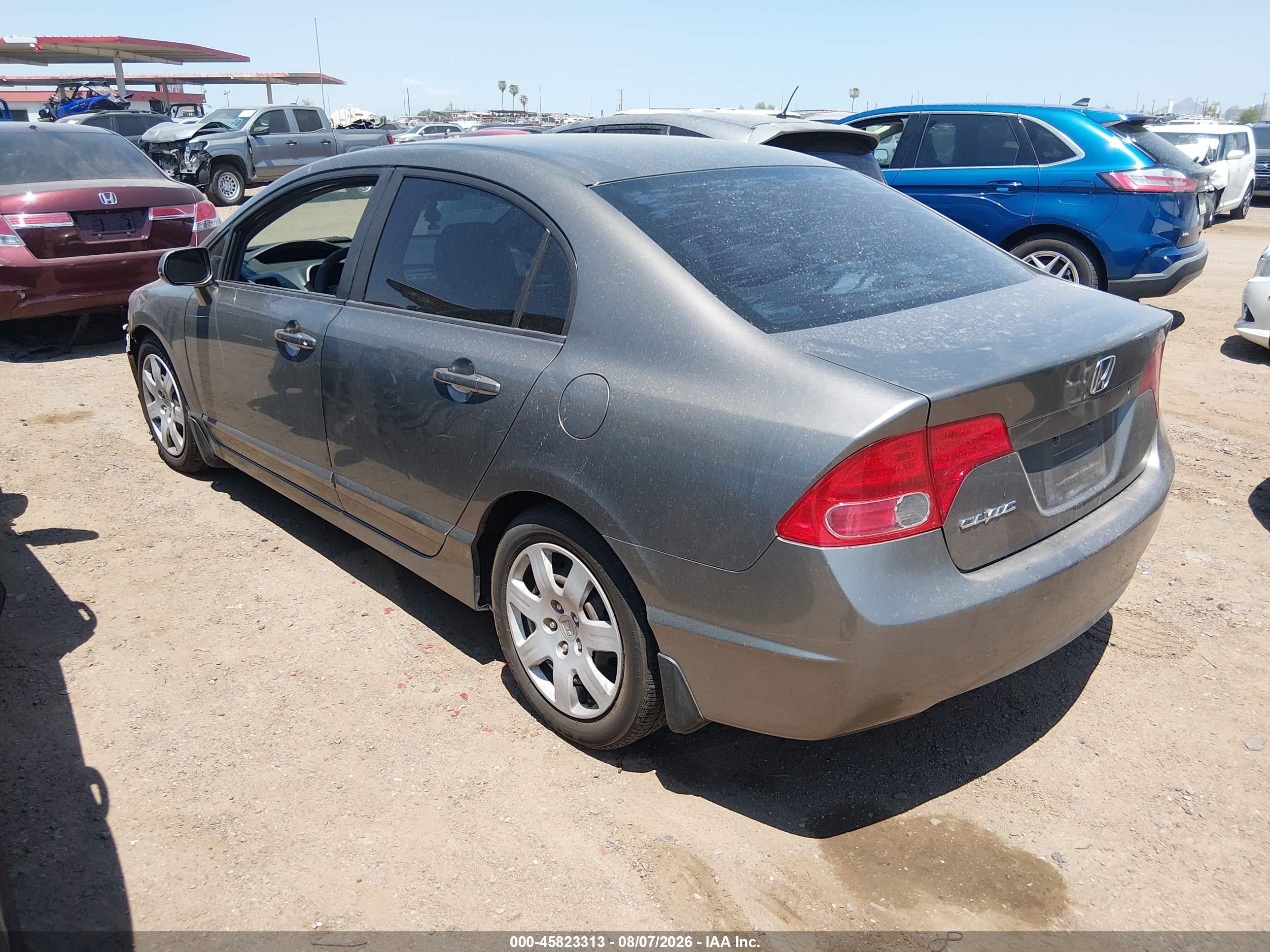 2008 Honda Civic Lx Gray vin: 1HGFA16508L090116