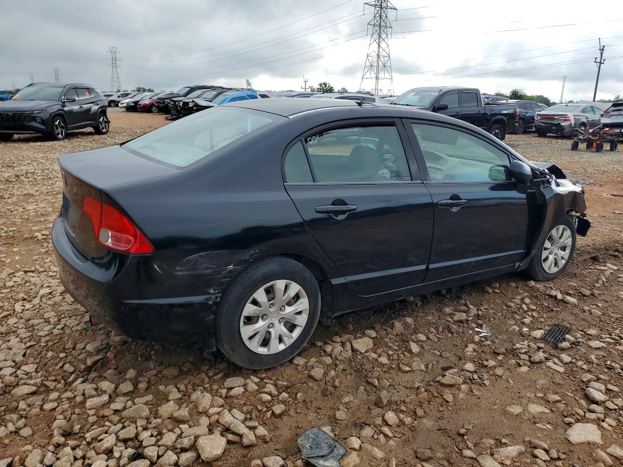 2008 Honda Civic Lx Black vin: 1HGFA16508L092352