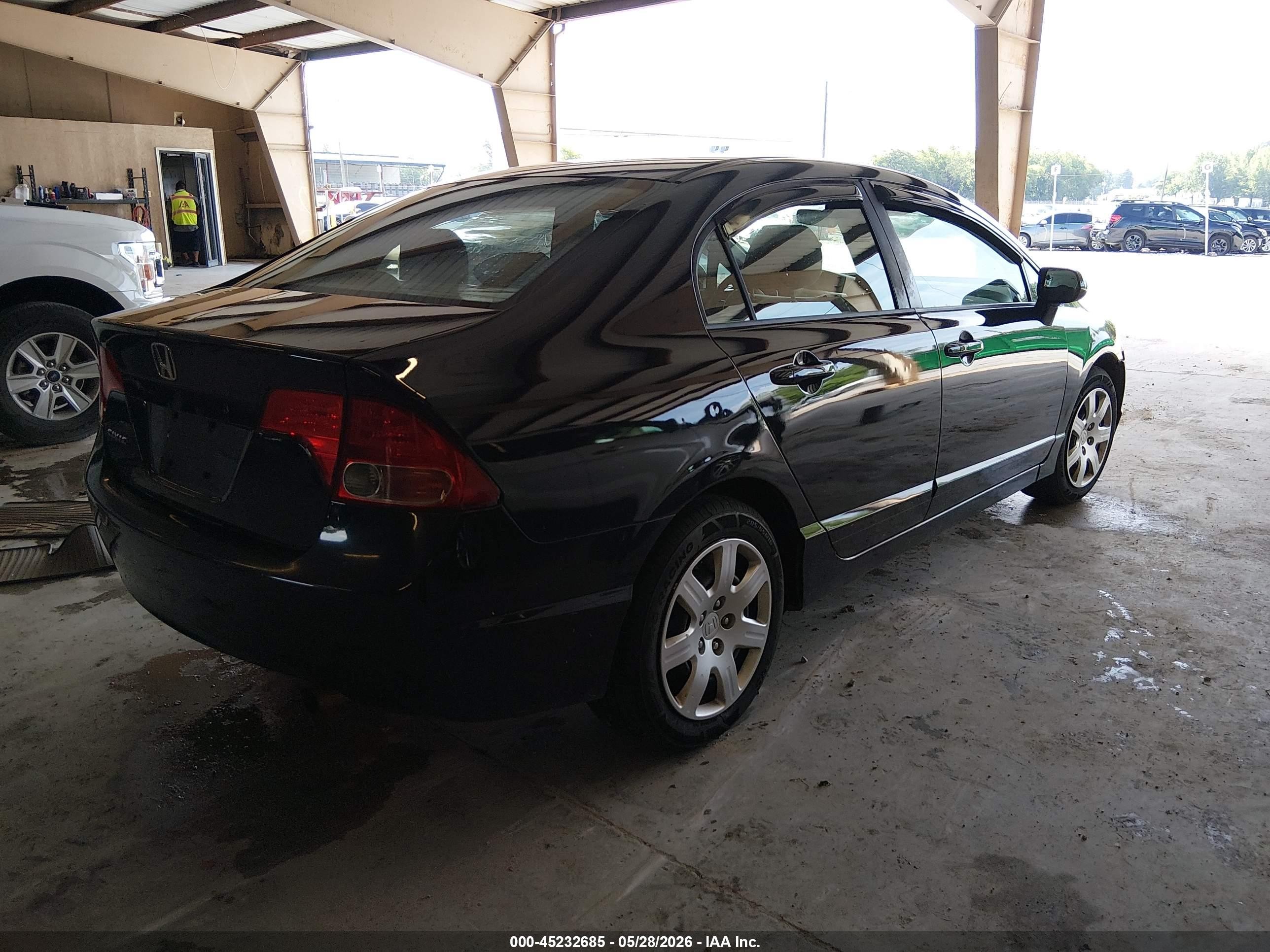 2008 Honda Civic Lx Черный vin: 1HGFA16508L094280