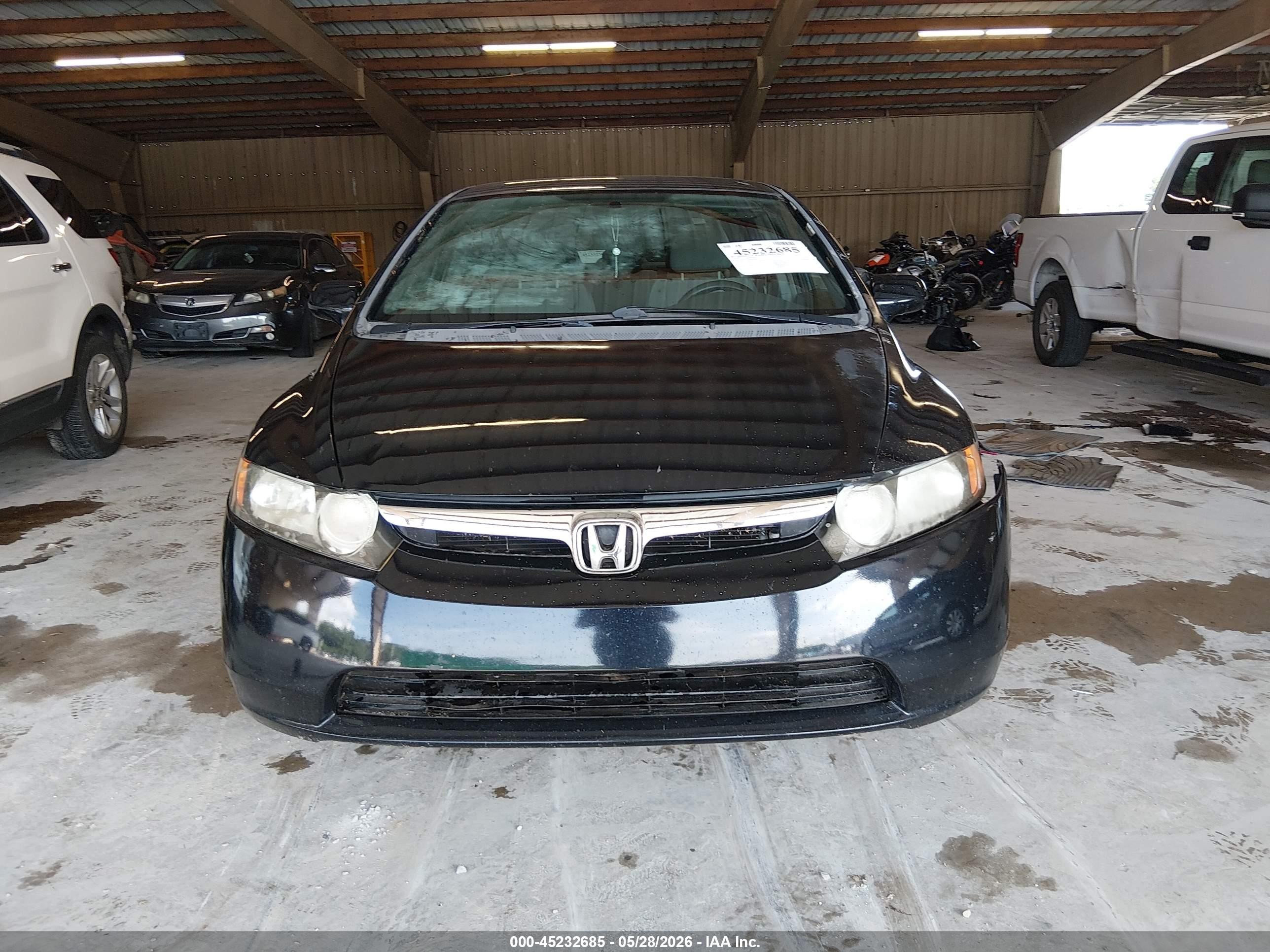 2008 Honda Civic Lx Черный vin: 1HGFA16508L094280