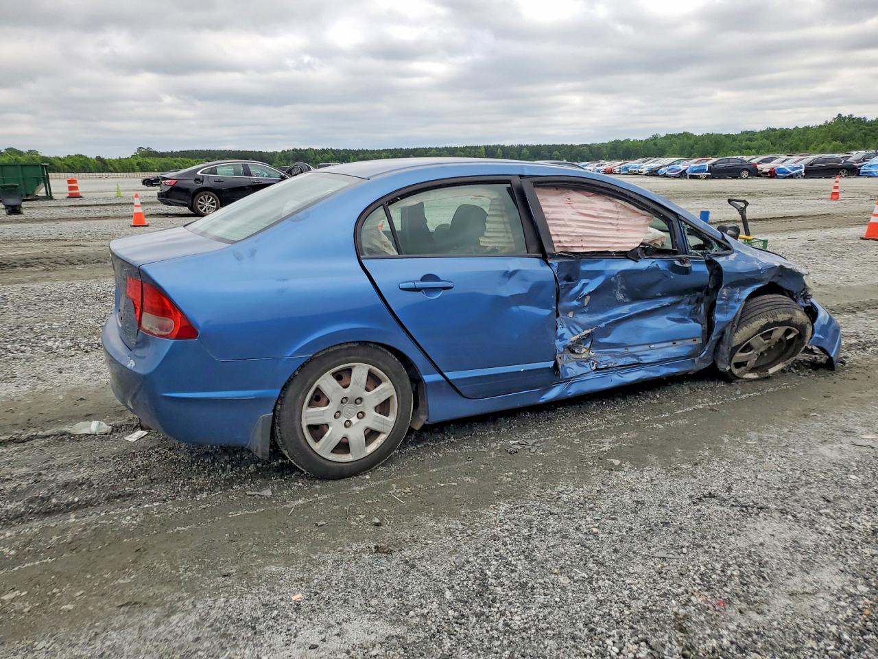 2008 Honda Civic Lx Blue vin: 1HGFA16508L096613