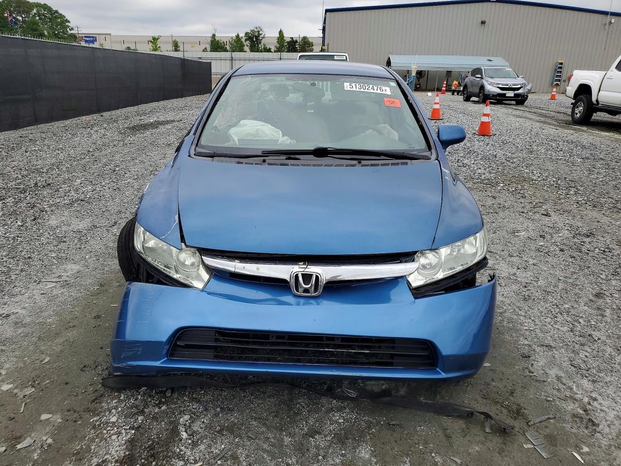 2008 Honda Civic Lx Blue vin: 1HGFA16508L096613