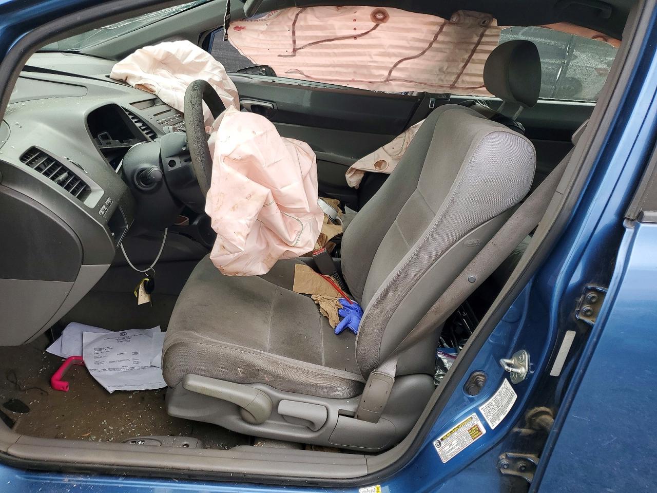 2008 Honda Civic Lx Blue vin: 1HGFA16508L096613