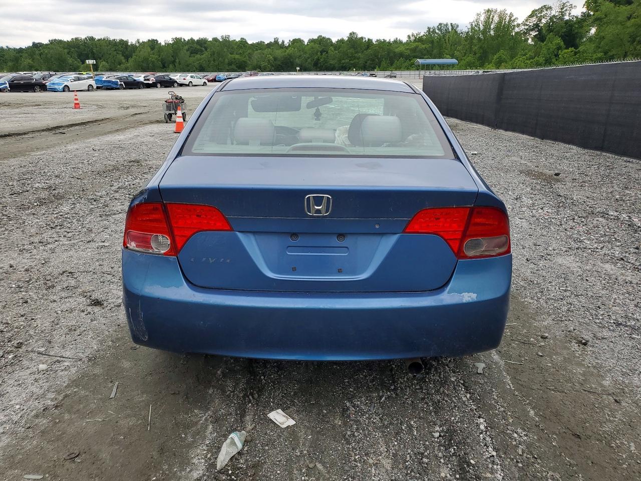 2008 Honda Civic Lx Blue vin: 1HGFA16508L096613