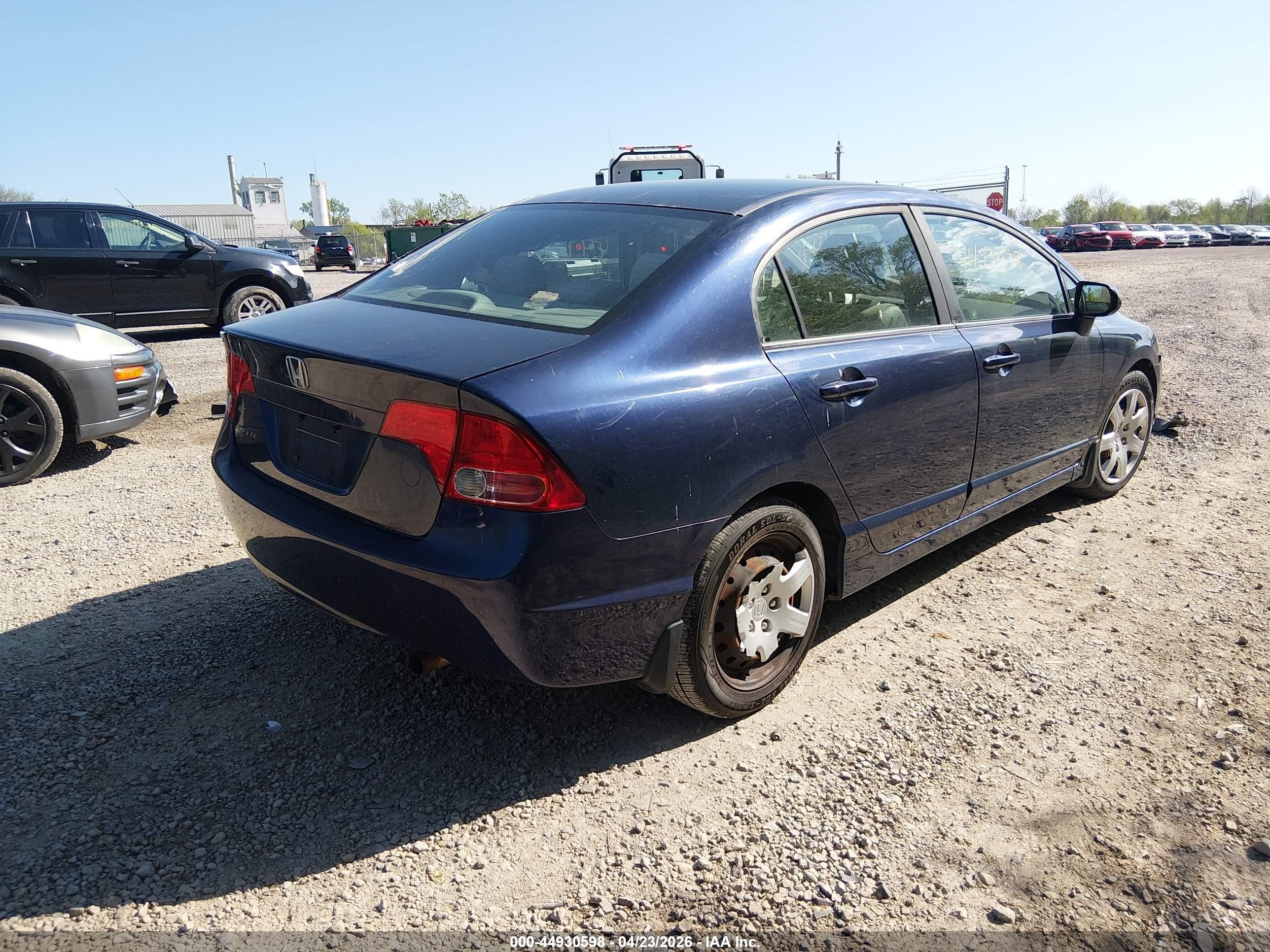 2008 Honda Civic Lx Blue vin: 1HGFA16508L116391