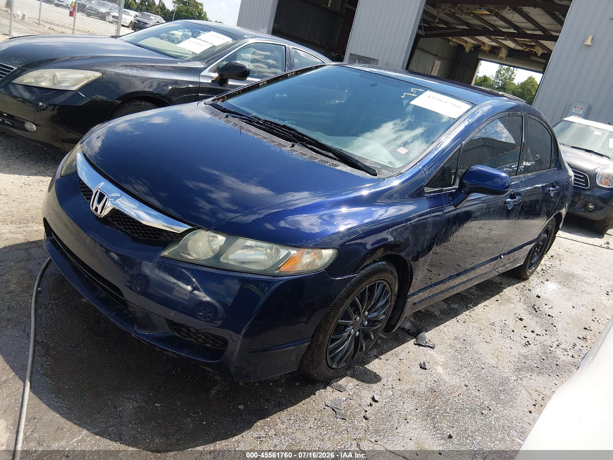 2009 Honda Civic Lx Blue vin: 1HGFA16509L027793