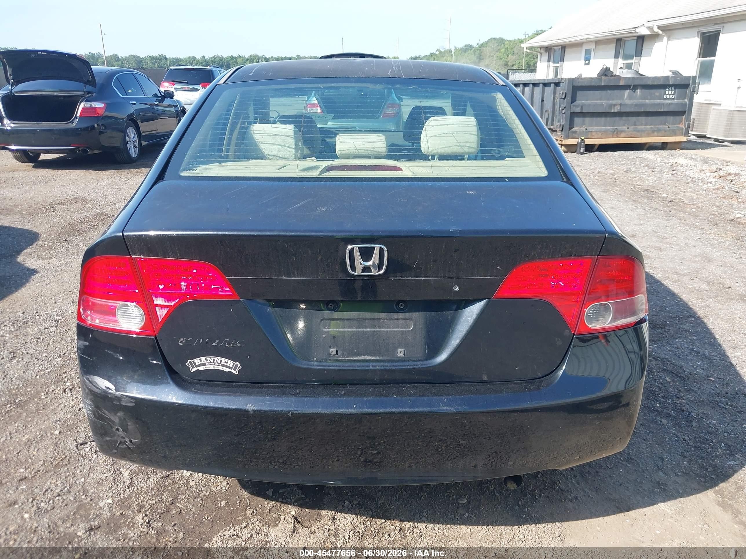 2006 Honda Civic Lx Black vin: 1HGFA16516L010237