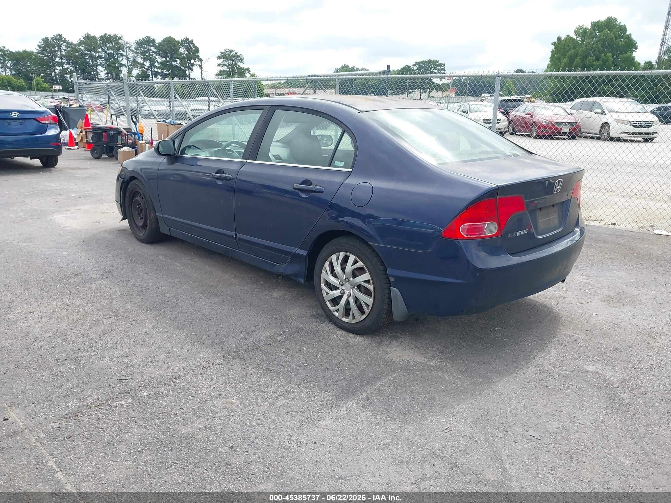 2006 Honda Civic Lx Синий vin: 1HGFA16516L057719