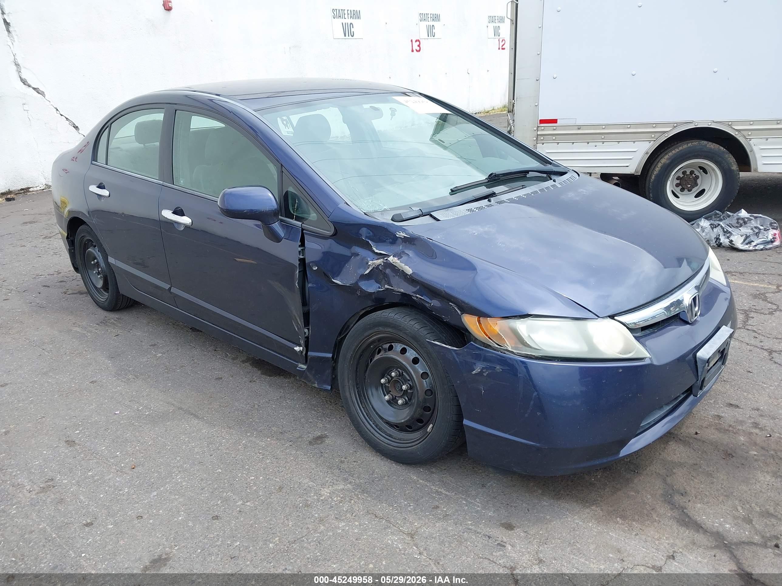 2006 Honda Civic Lx Blue vin: 1HGFA16516L120480