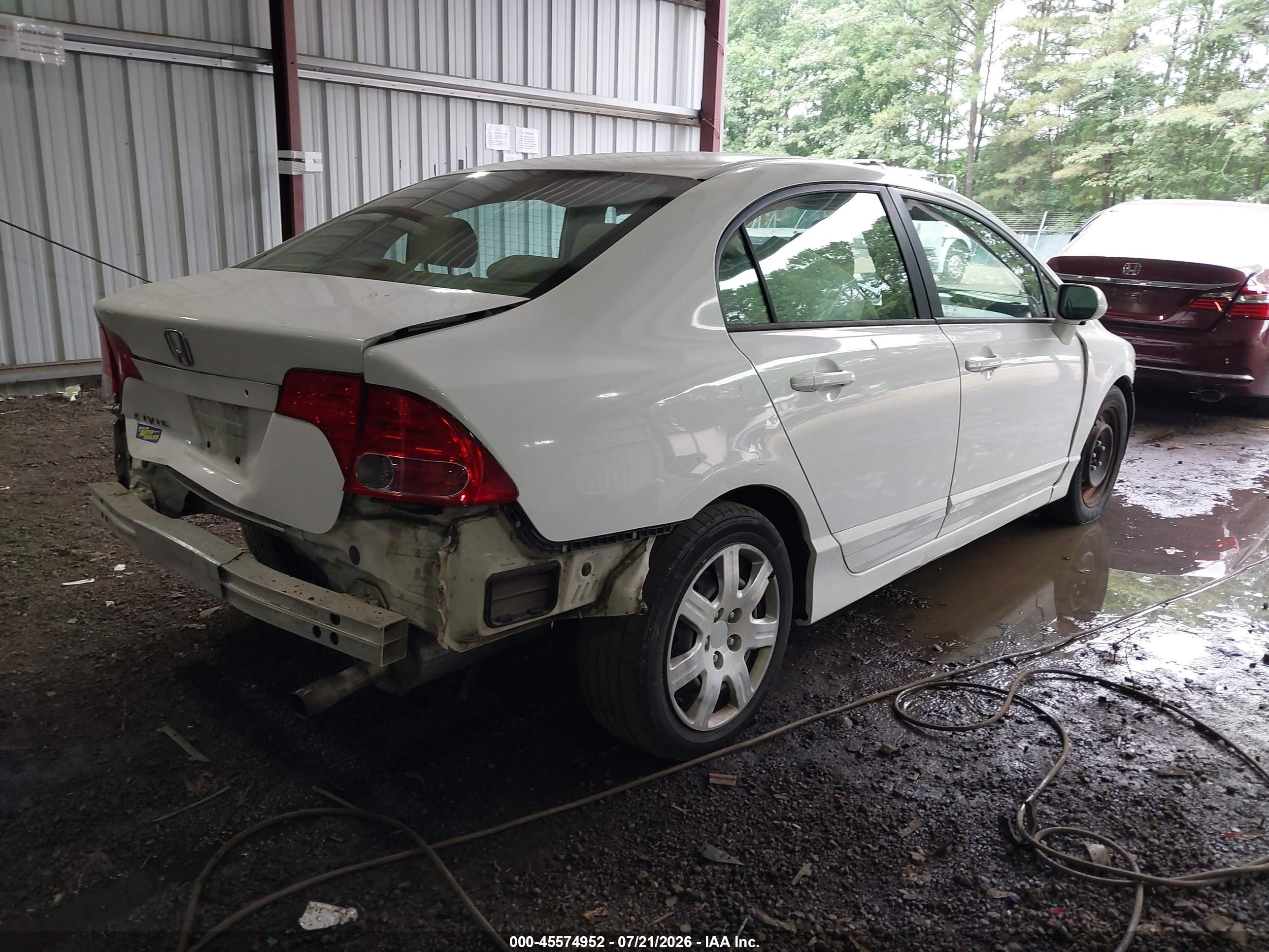 2006 Honda Civic Lx White vin: 1HGFA16516L126330