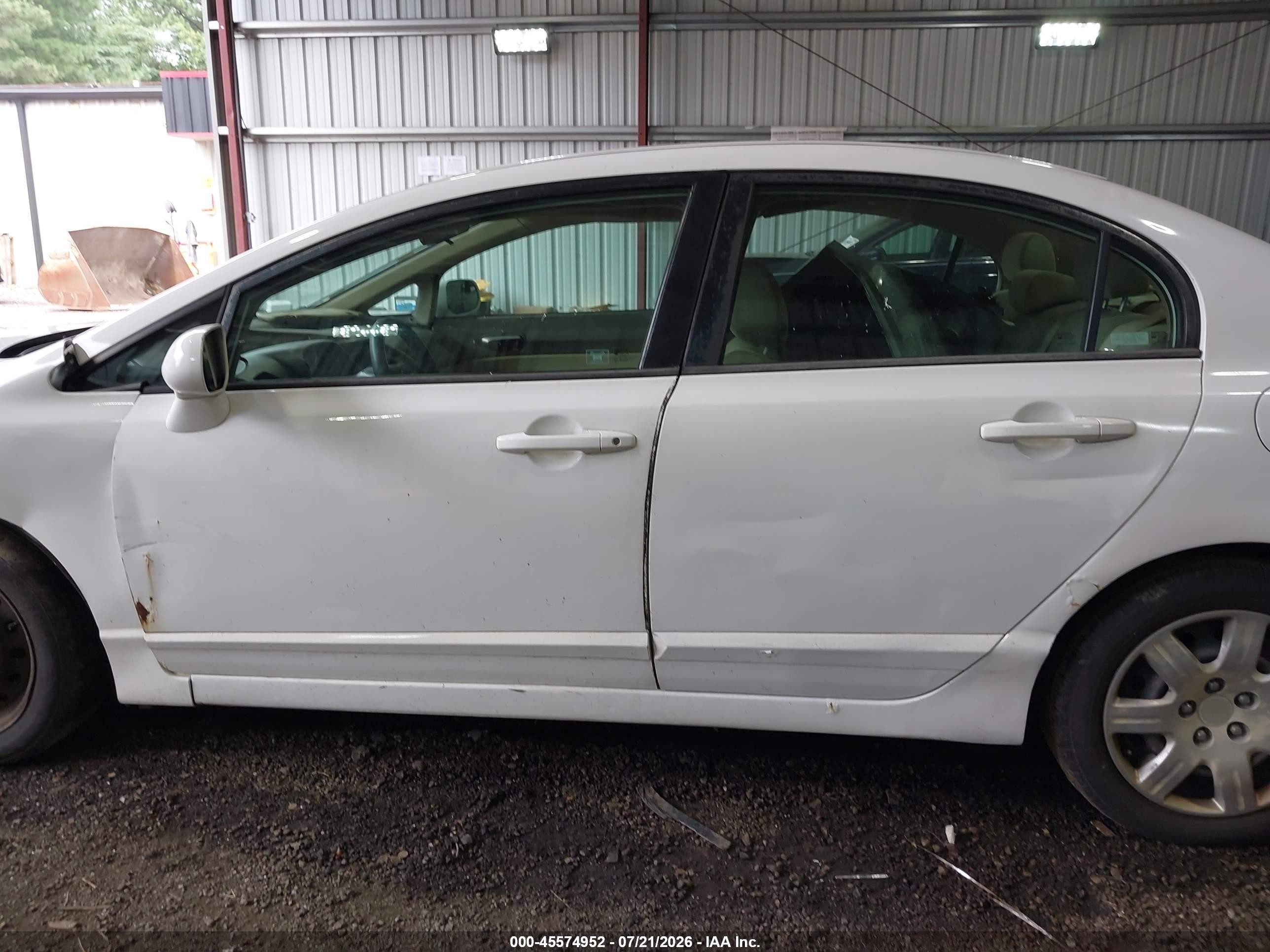 2006 Honda Civic Lx White vin: 1HGFA16516L126330