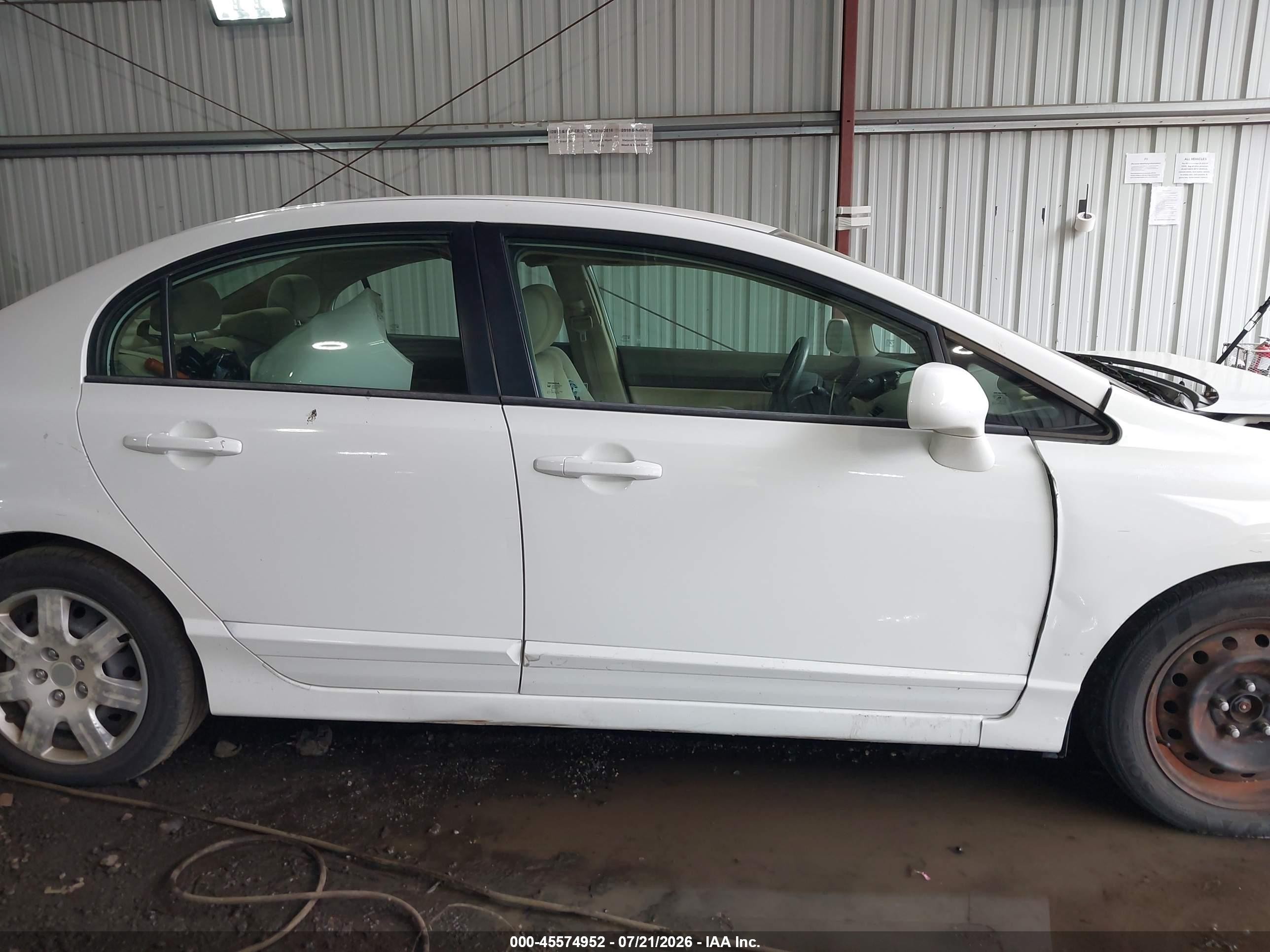 2006 Honda Civic Lx White vin: 1HGFA16516L126330