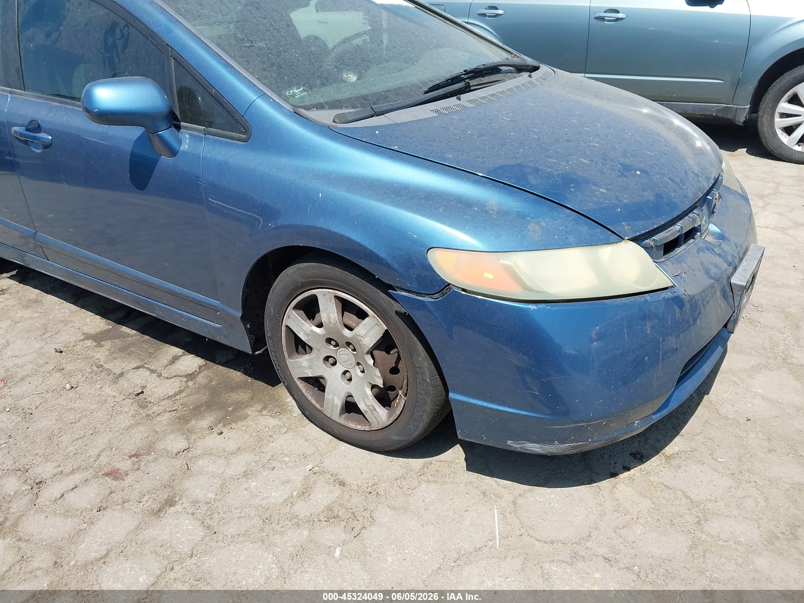 2006 Honda Civic Lx Синий vin: 1HGFA16516L131804