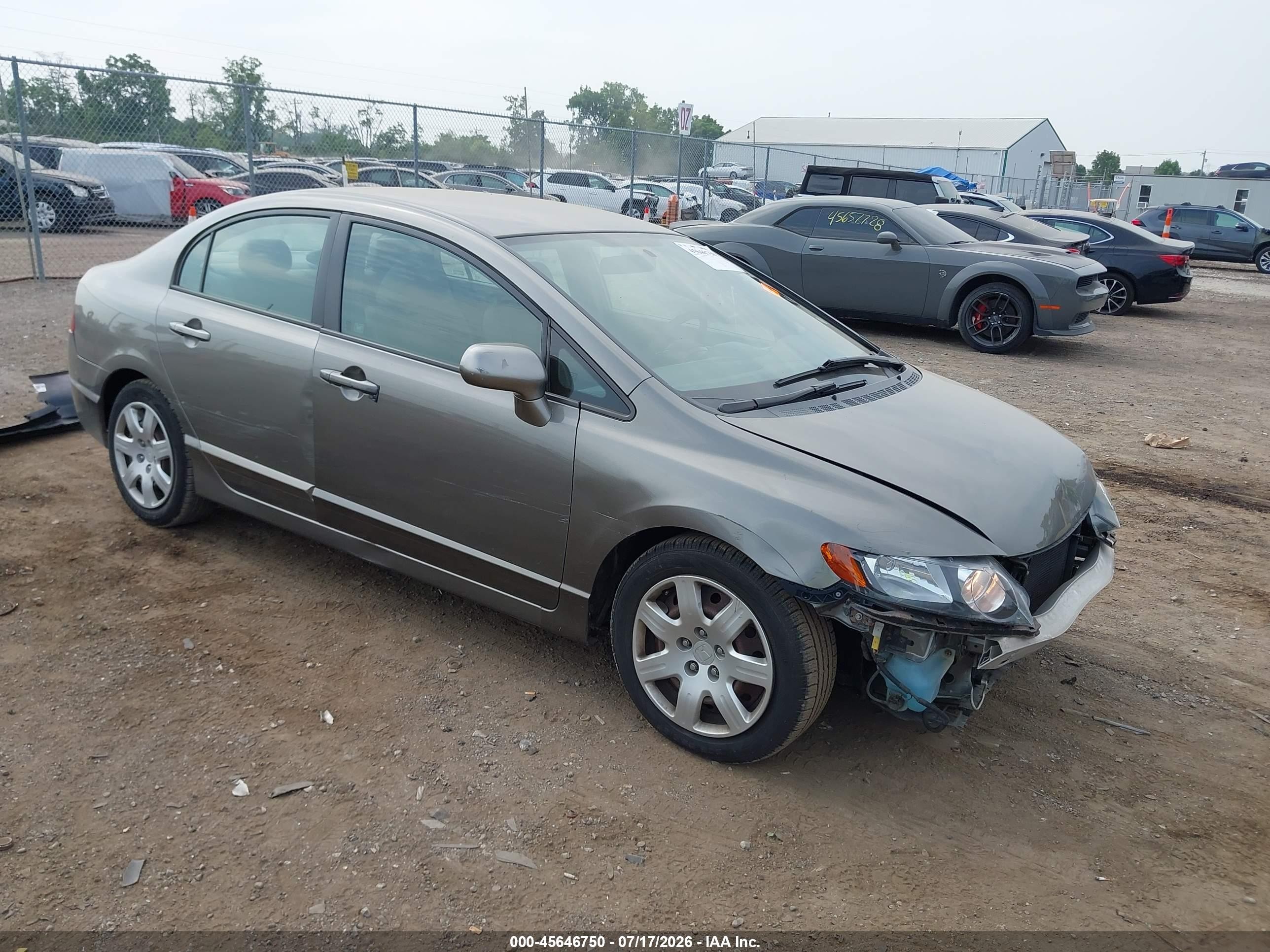 2006 Honda Civic Lx Серый vin: 1HGFA16516L135626