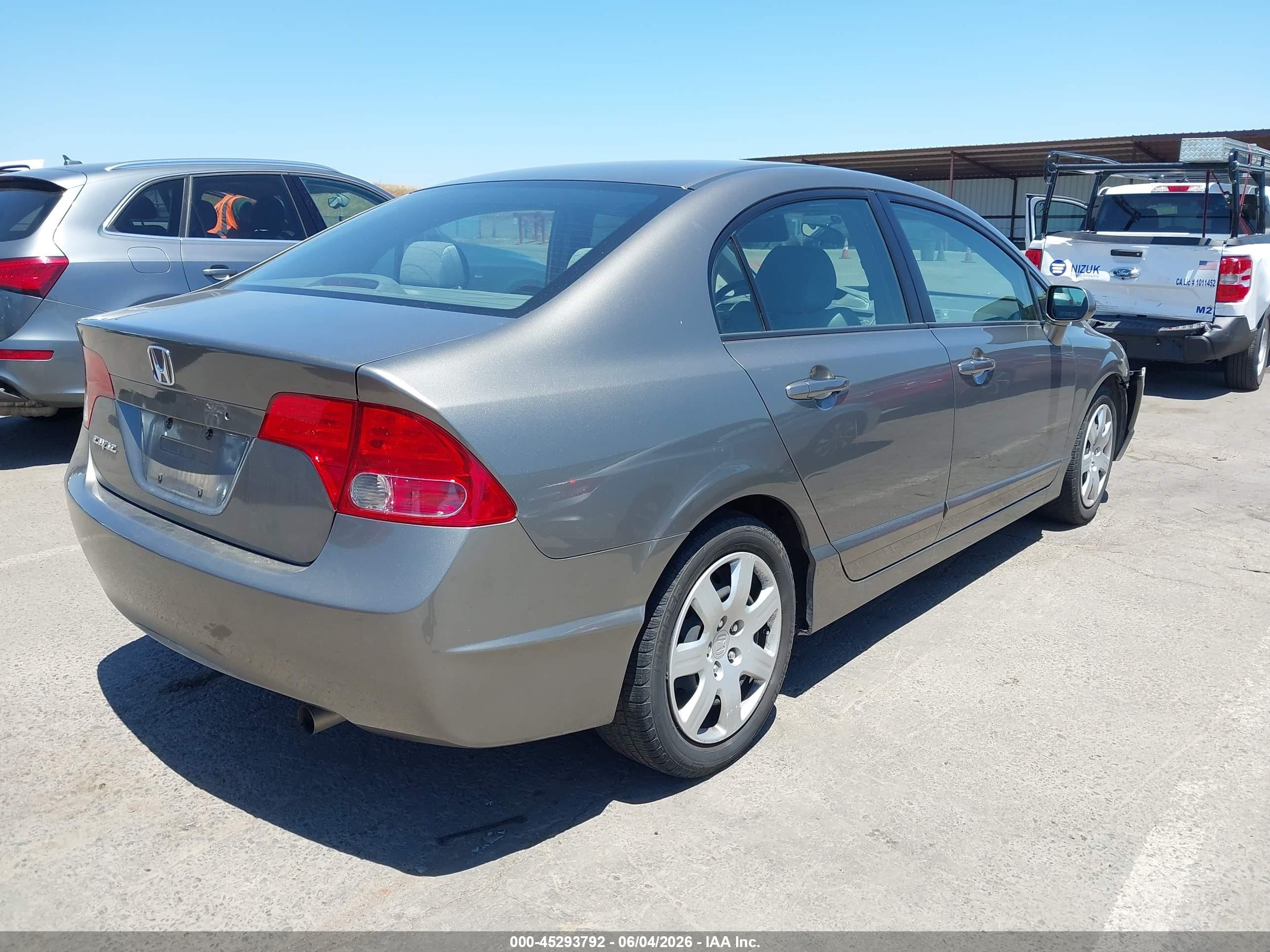 2007 Honda Civic Lx Gray vin: 1HGFA16517L011082