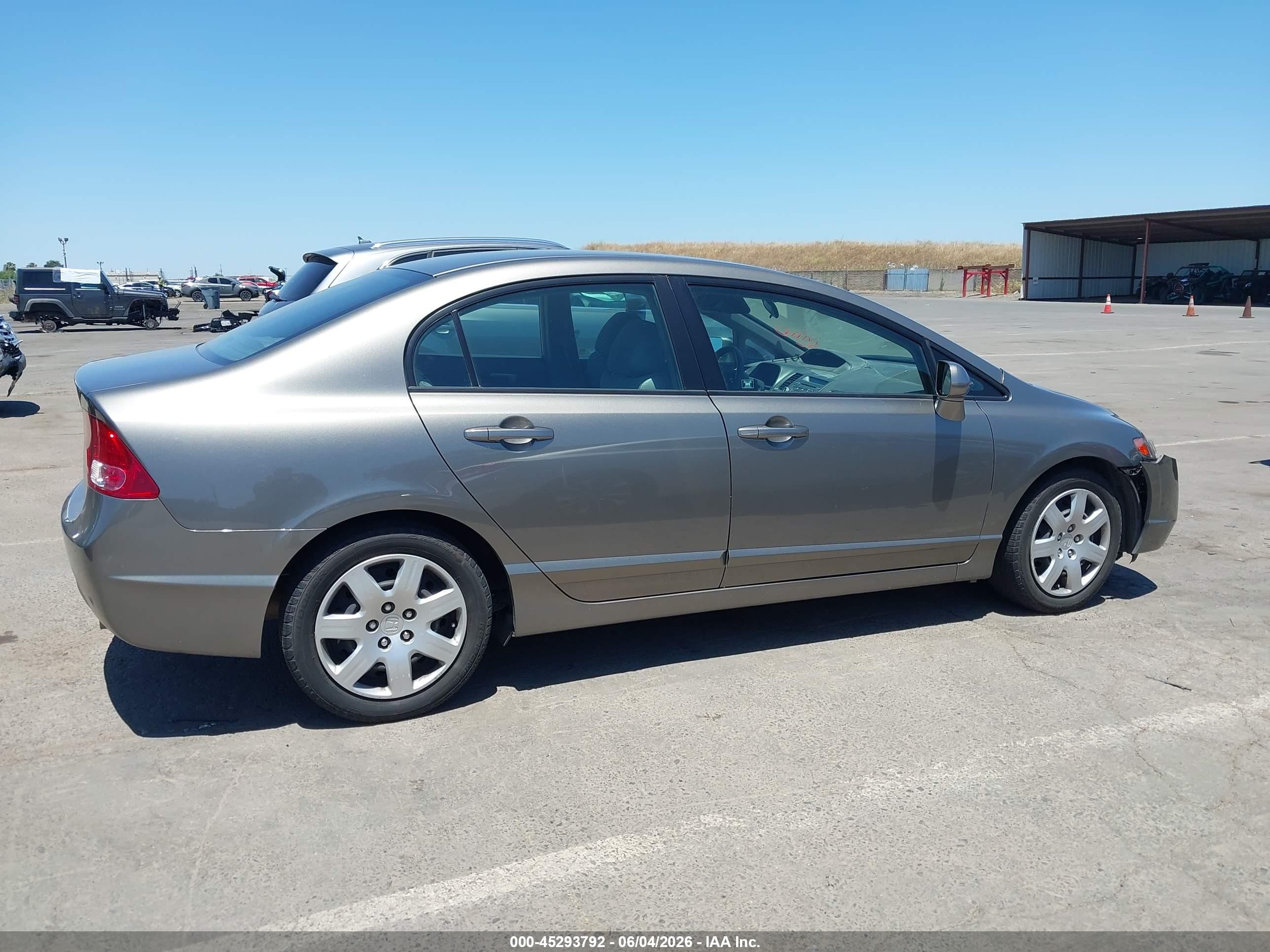 2007 Honda Civic Lx Gray vin: 1HGFA16517L011082