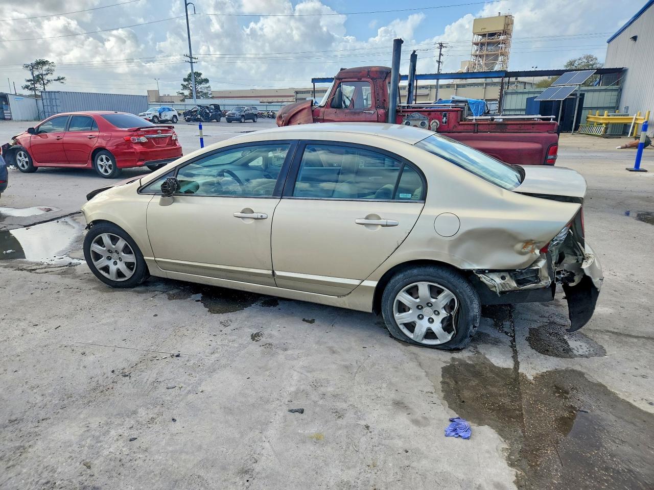 2007 Honda Civic Lx Бежевый vin: 1HGFA16517L032644