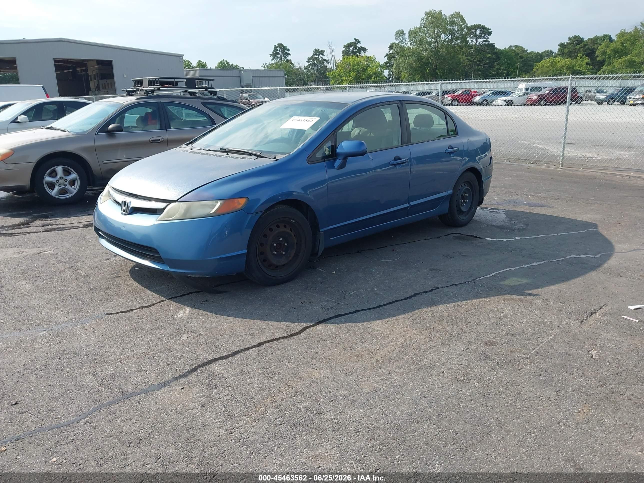 2007 Honda Civic Lx Blue vin: 1HGFA16517L038735