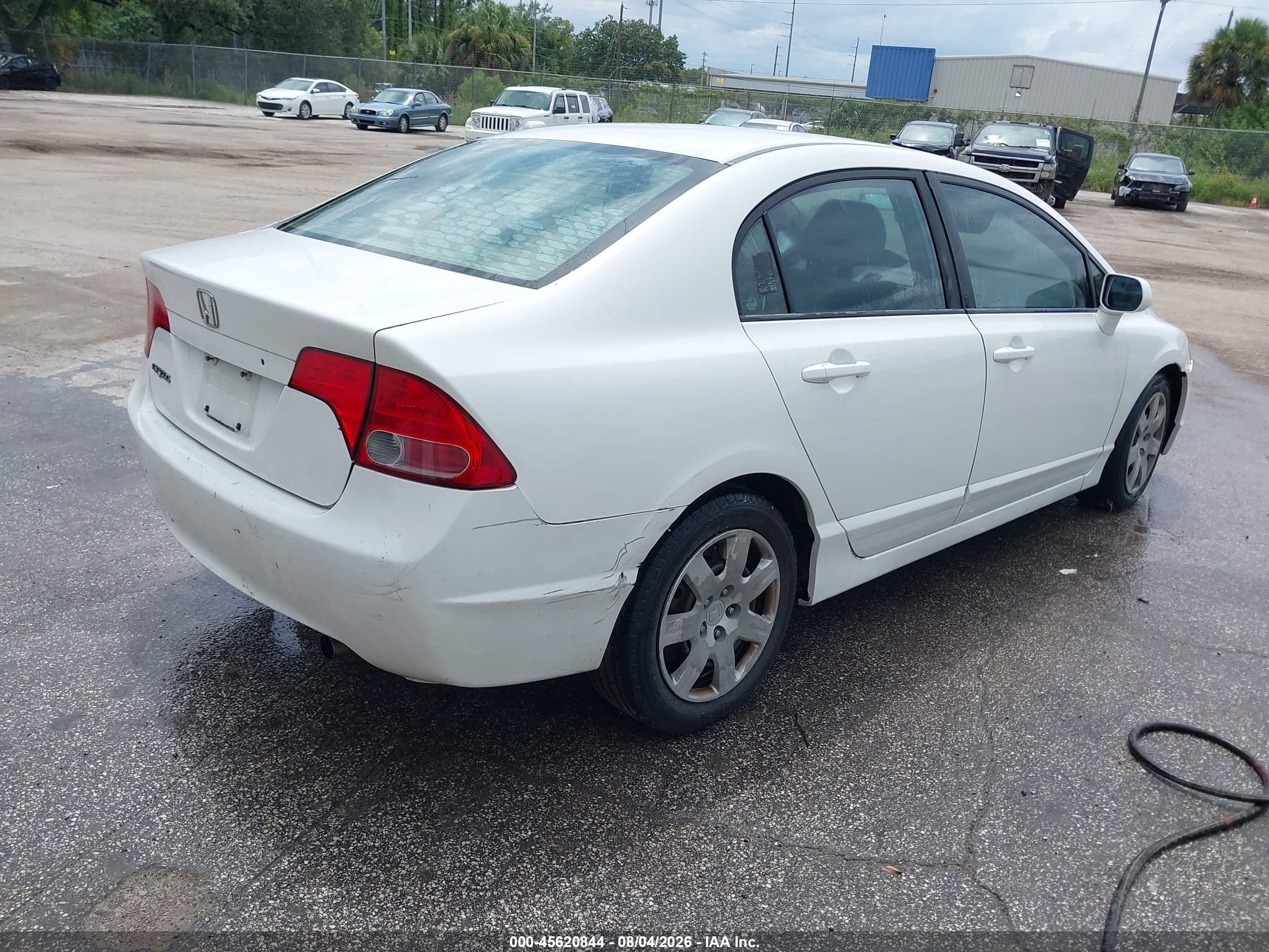 2007 Honda Civic Lx White vin: 1HGFA16517L081391