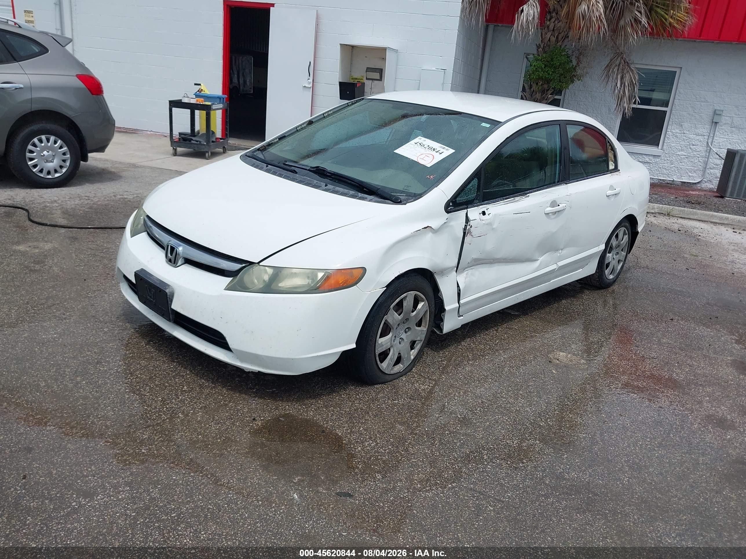 2007 Honda Civic Lx White vin: 1HGFA16517L081391