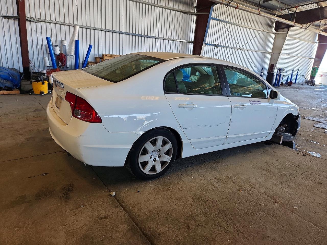 2007 Honda Civic Lx White vin: 1HGFA16517L083142
