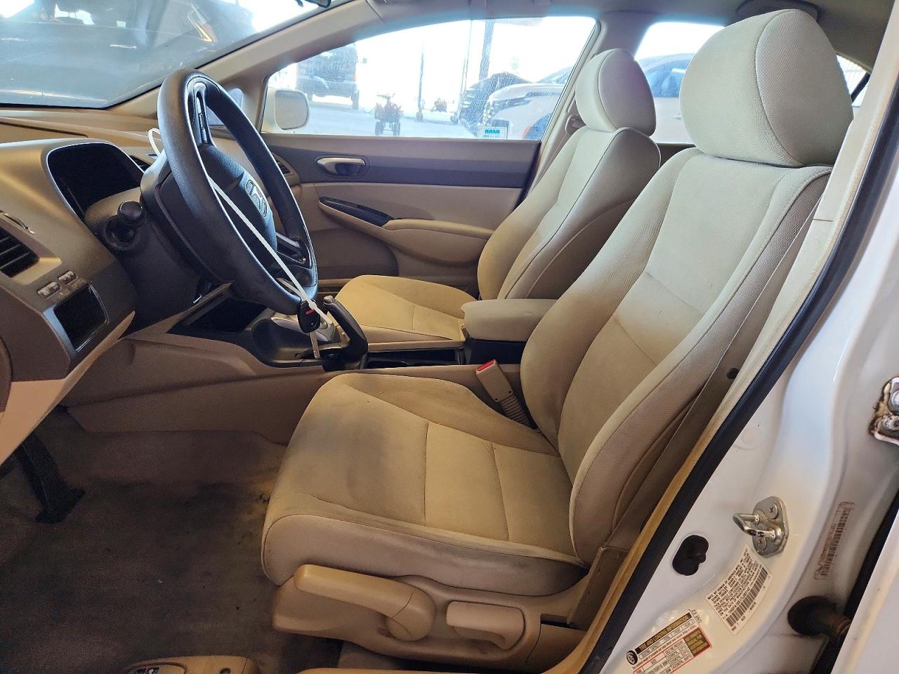 2007 Honda Civic Lx White vin: 1HGFA16517L083142