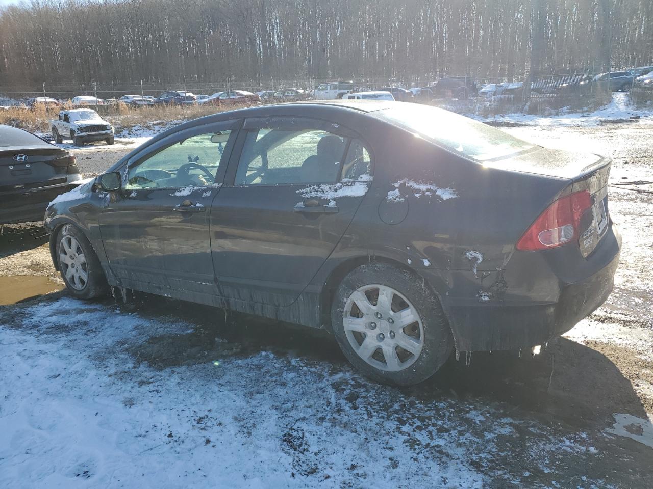 2007 Honda Civic Lx Black vin: 1HGFA16517L096070