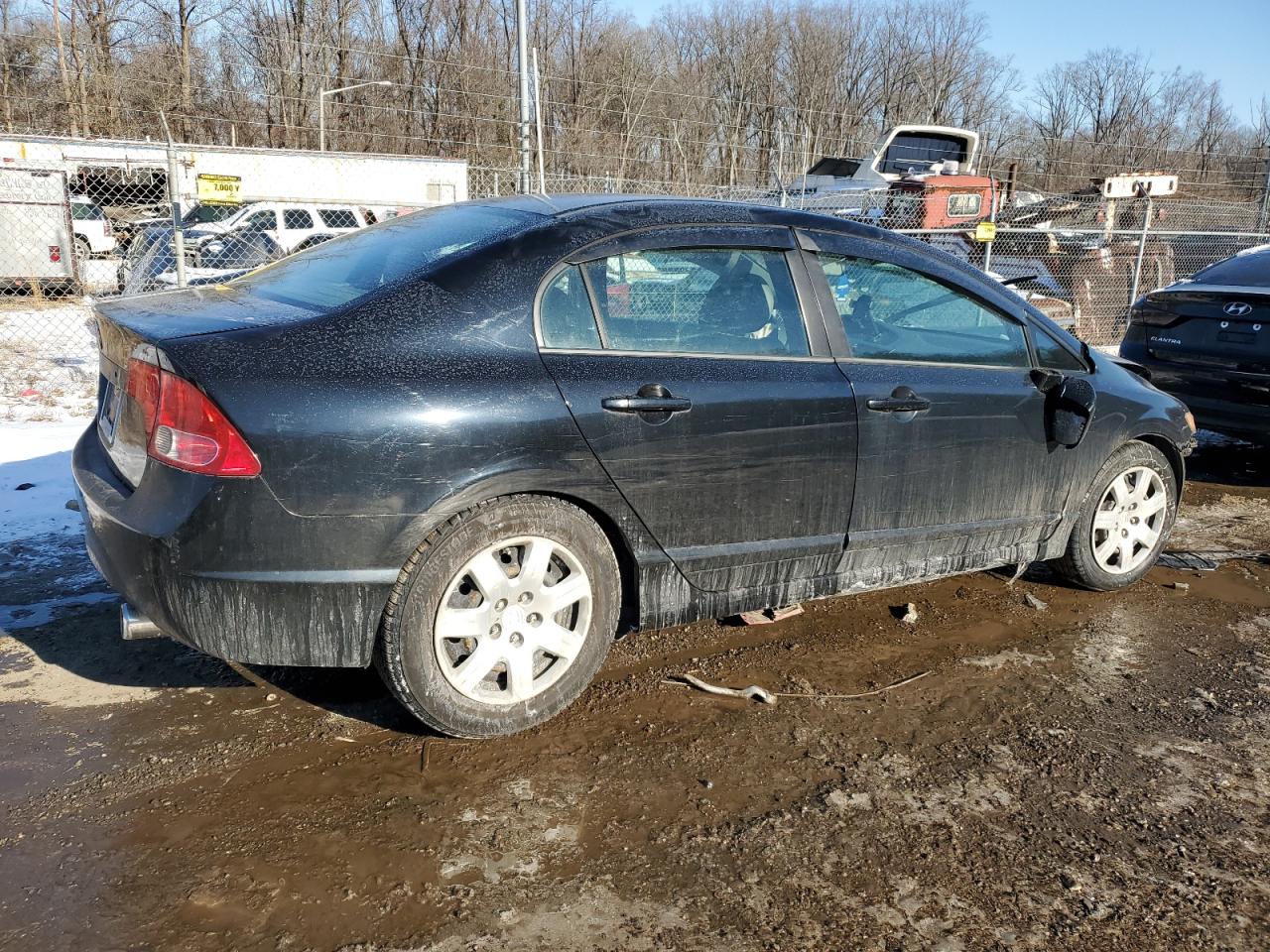2007 Honda Civic Lx Black vin: 1HGFA16517L096070
