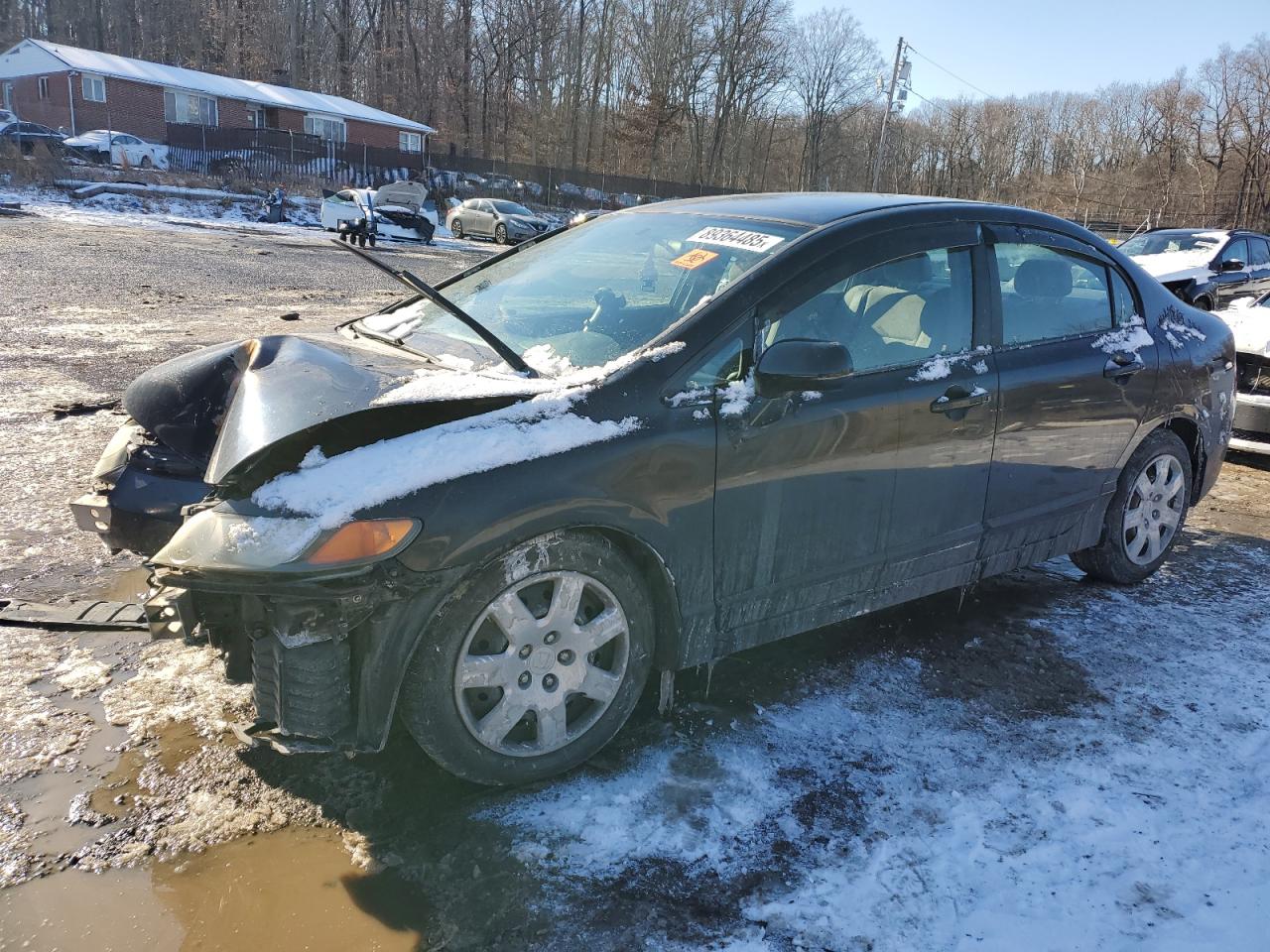2007 Honda Civic Lx Black vin: 1HGFA16517L096070