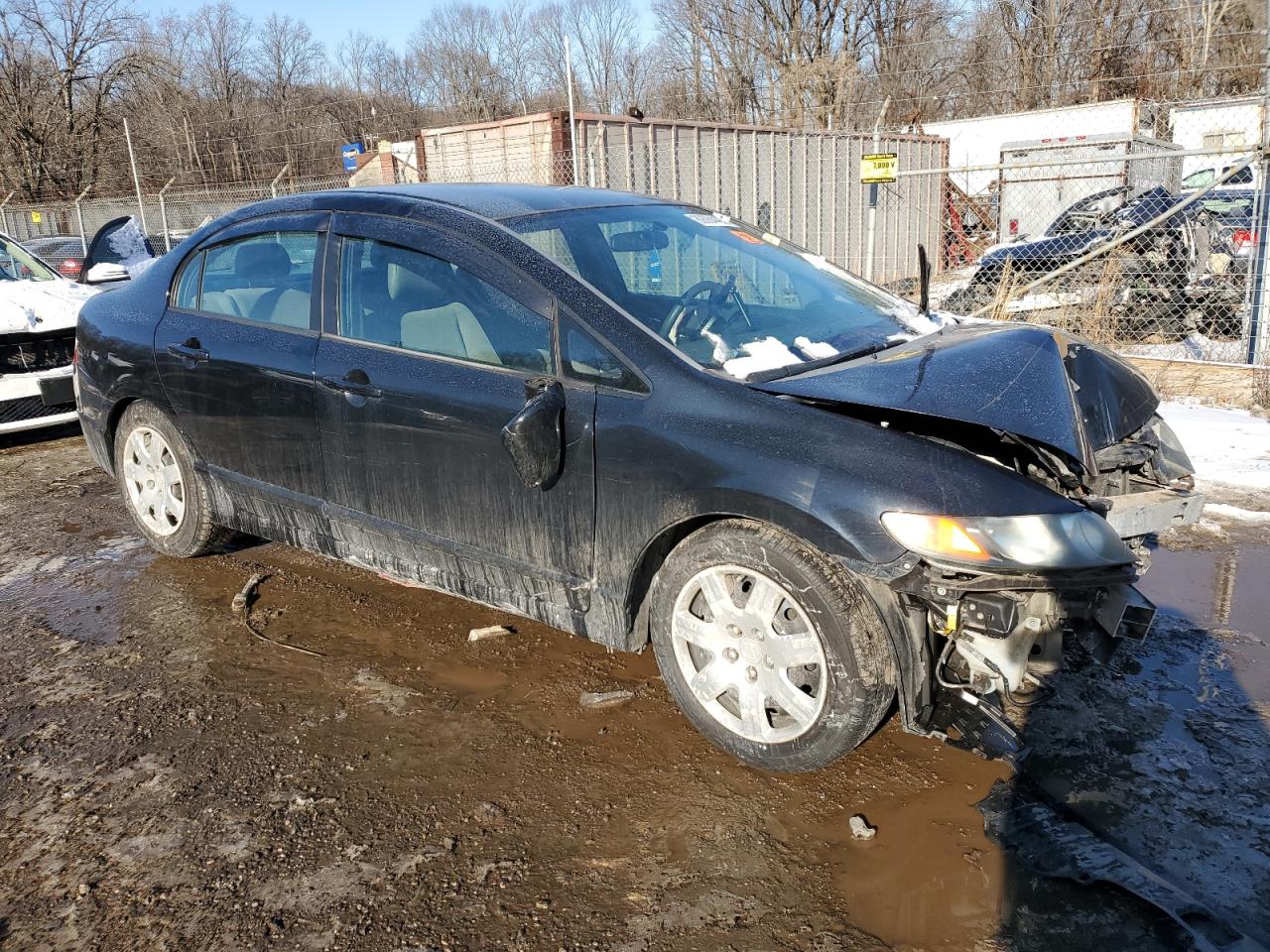 2007 Honda Civic Lx Black vin: 1HGFA16517L096070
