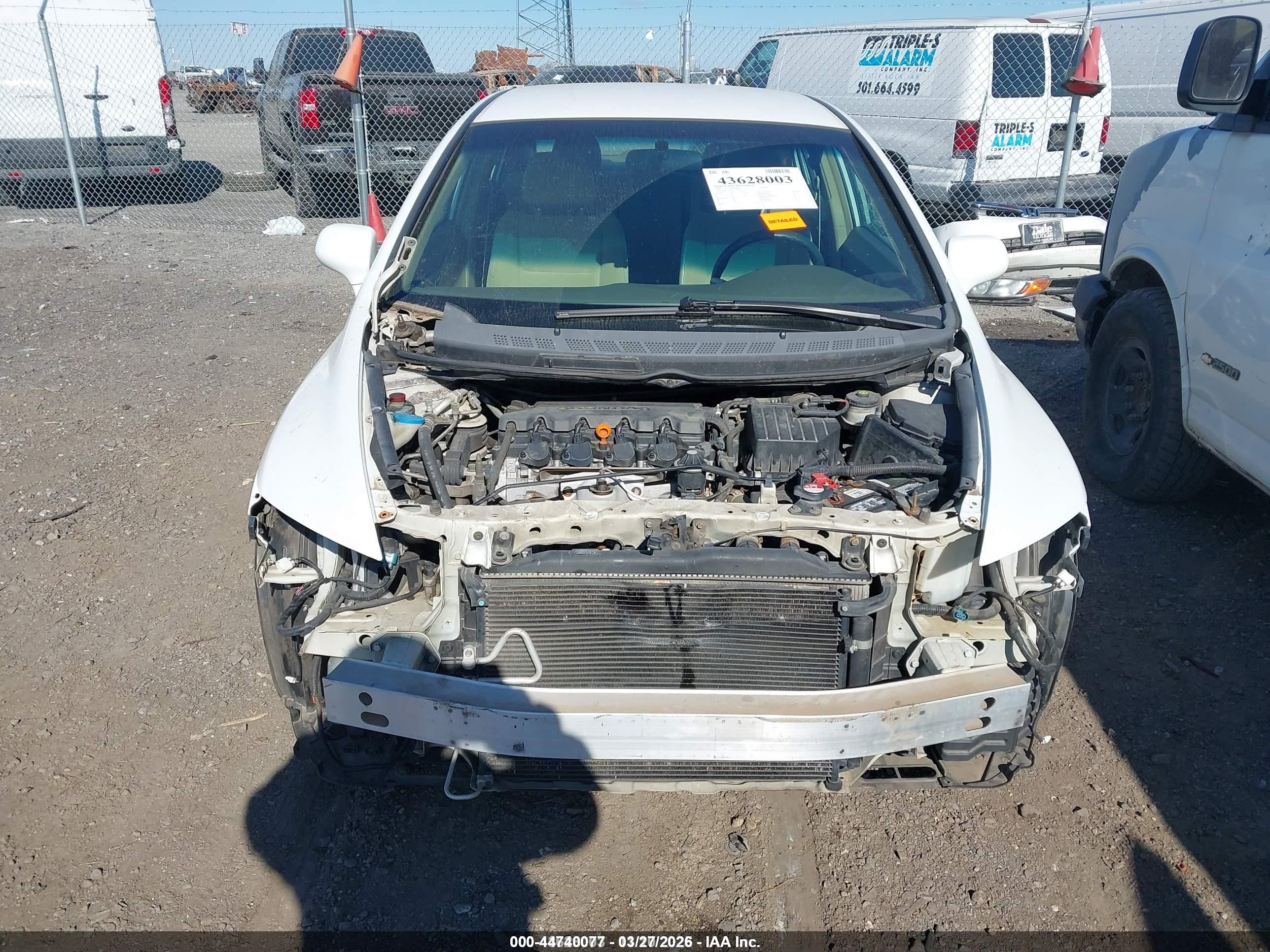 2007 Honda Civic Lx White vin: 1HGFA16517L122229