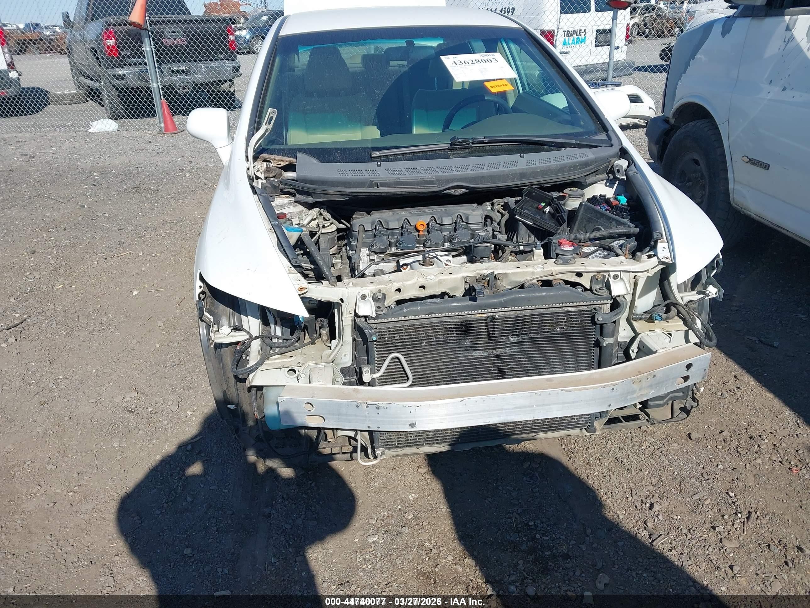 2007 Honda Civic Lx White vin: 1HGFA16517L122229