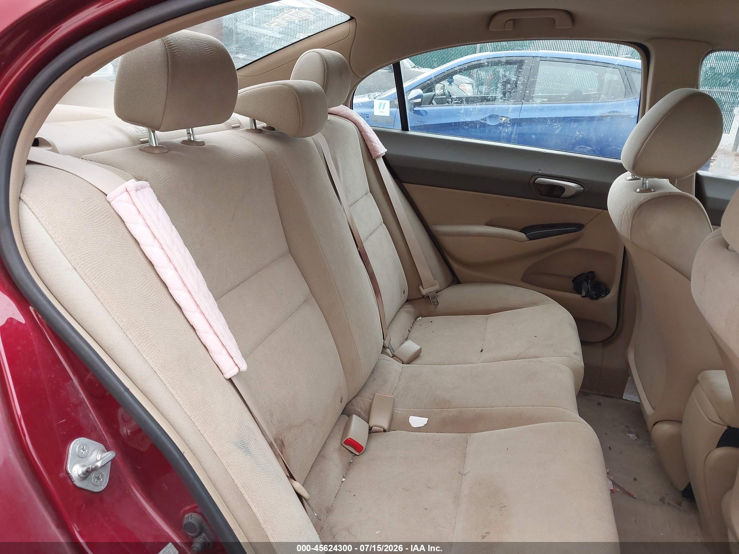 2008 Honda Civic Lx Red vin: 1HGFA16518L005994