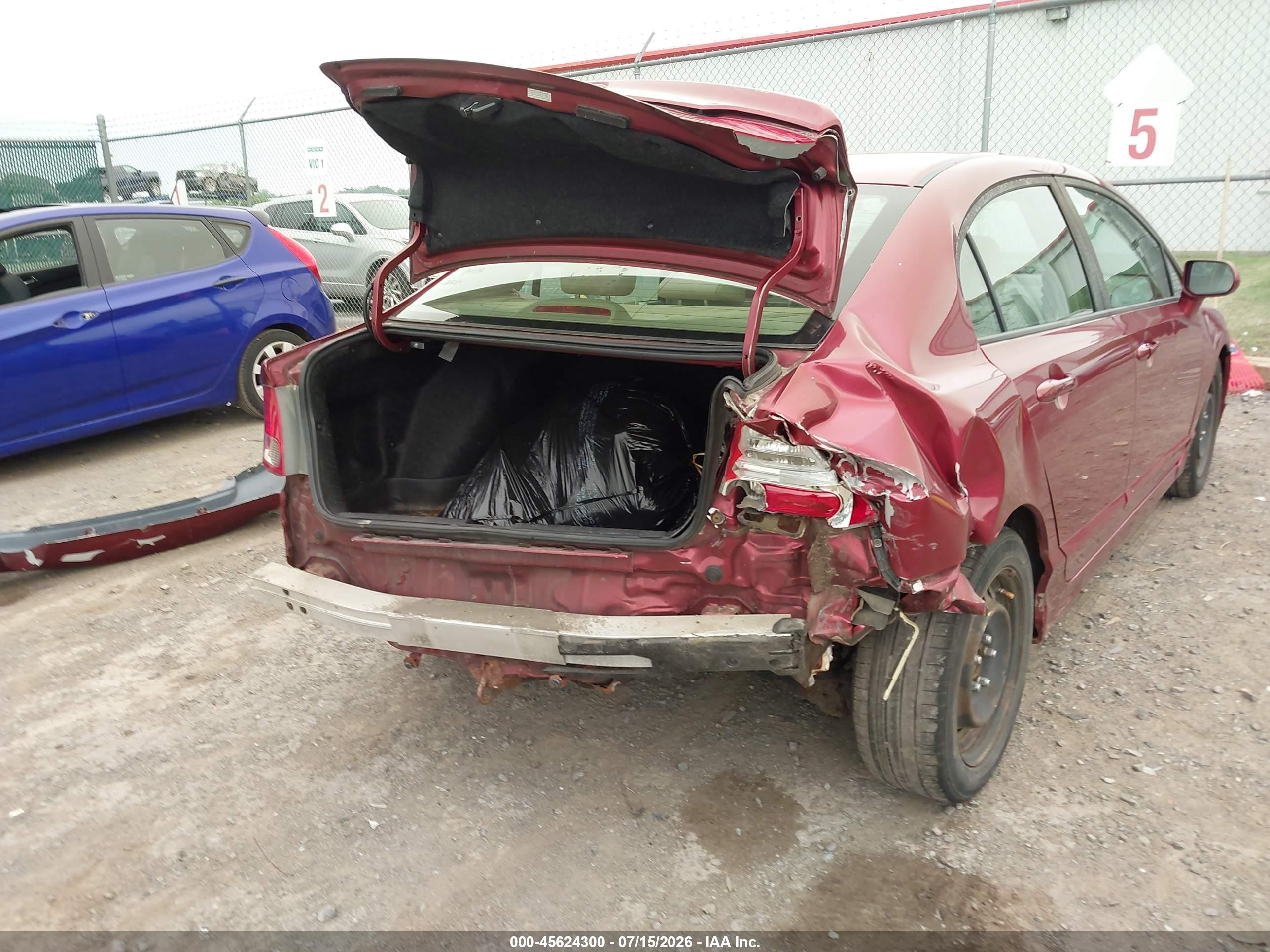 2008 Honda Civic Lx Red vin: 1HGFA16518L005994