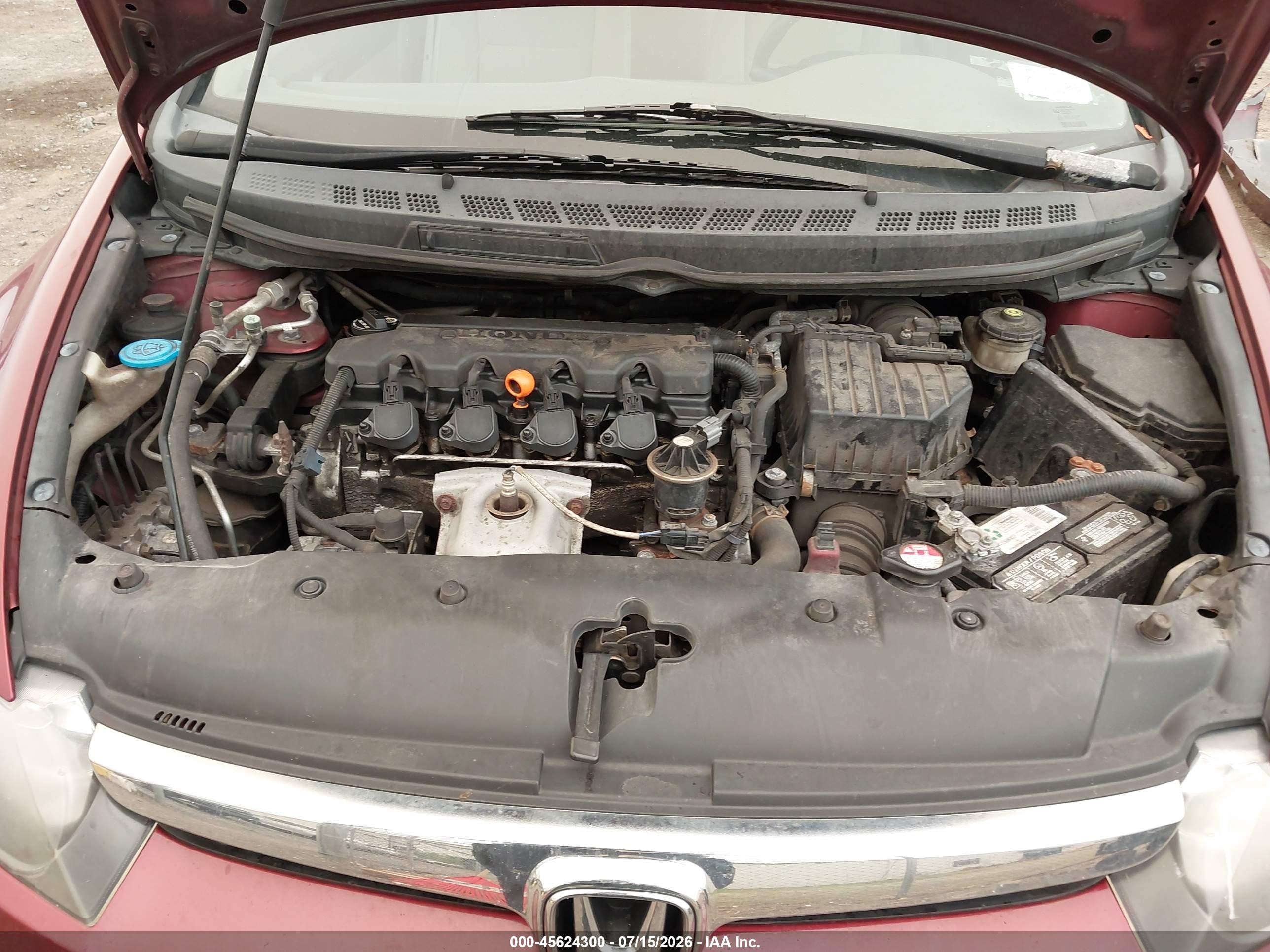 2008 Honda Civic Lx Red vin: 1HGFA16518L005994