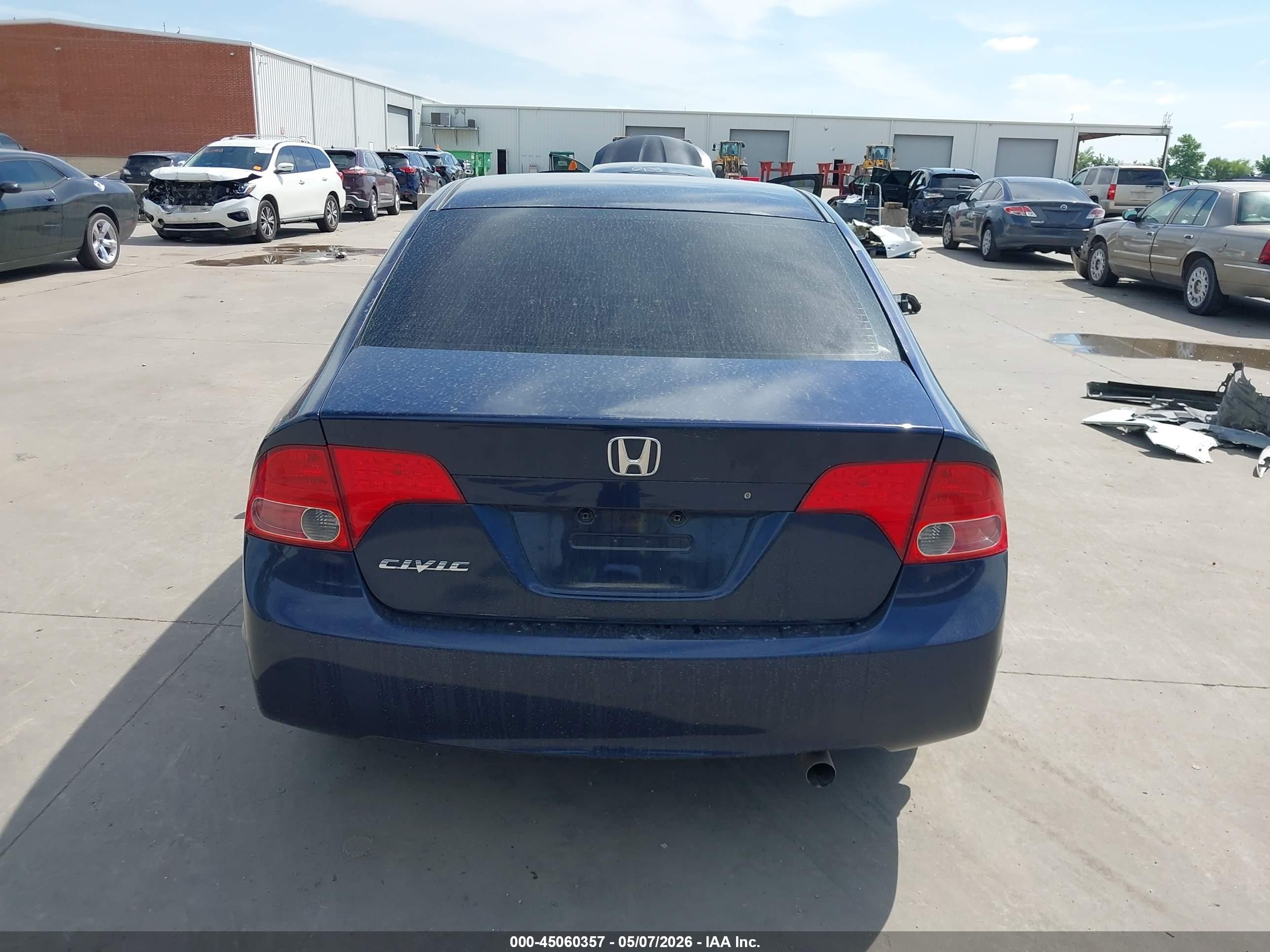 2008 Honda Civic Lx Blue vin: 1HGFA16518L015098
