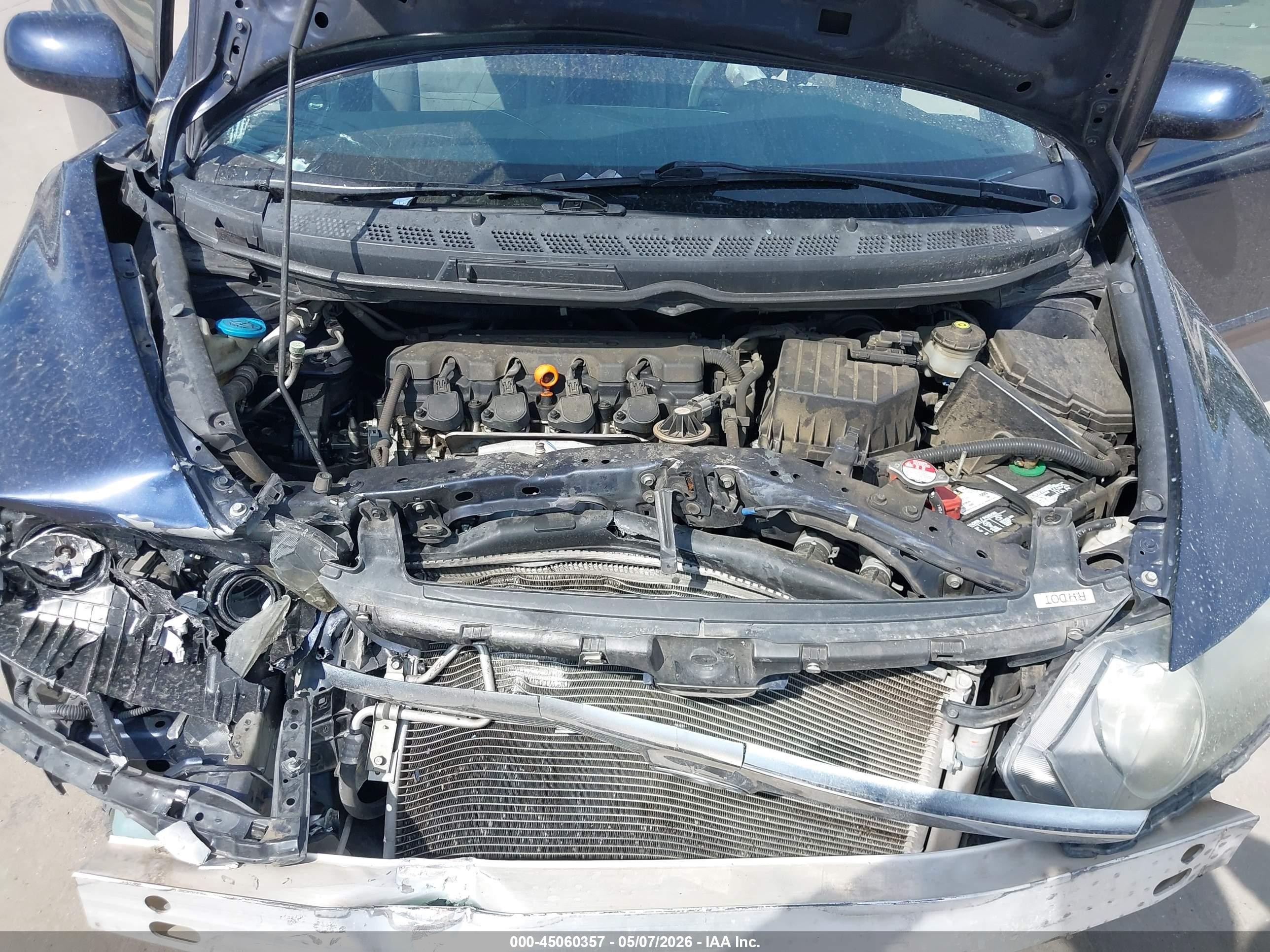 2008 Honda Civic Lx Blue vin: 1HGFA16518L015098