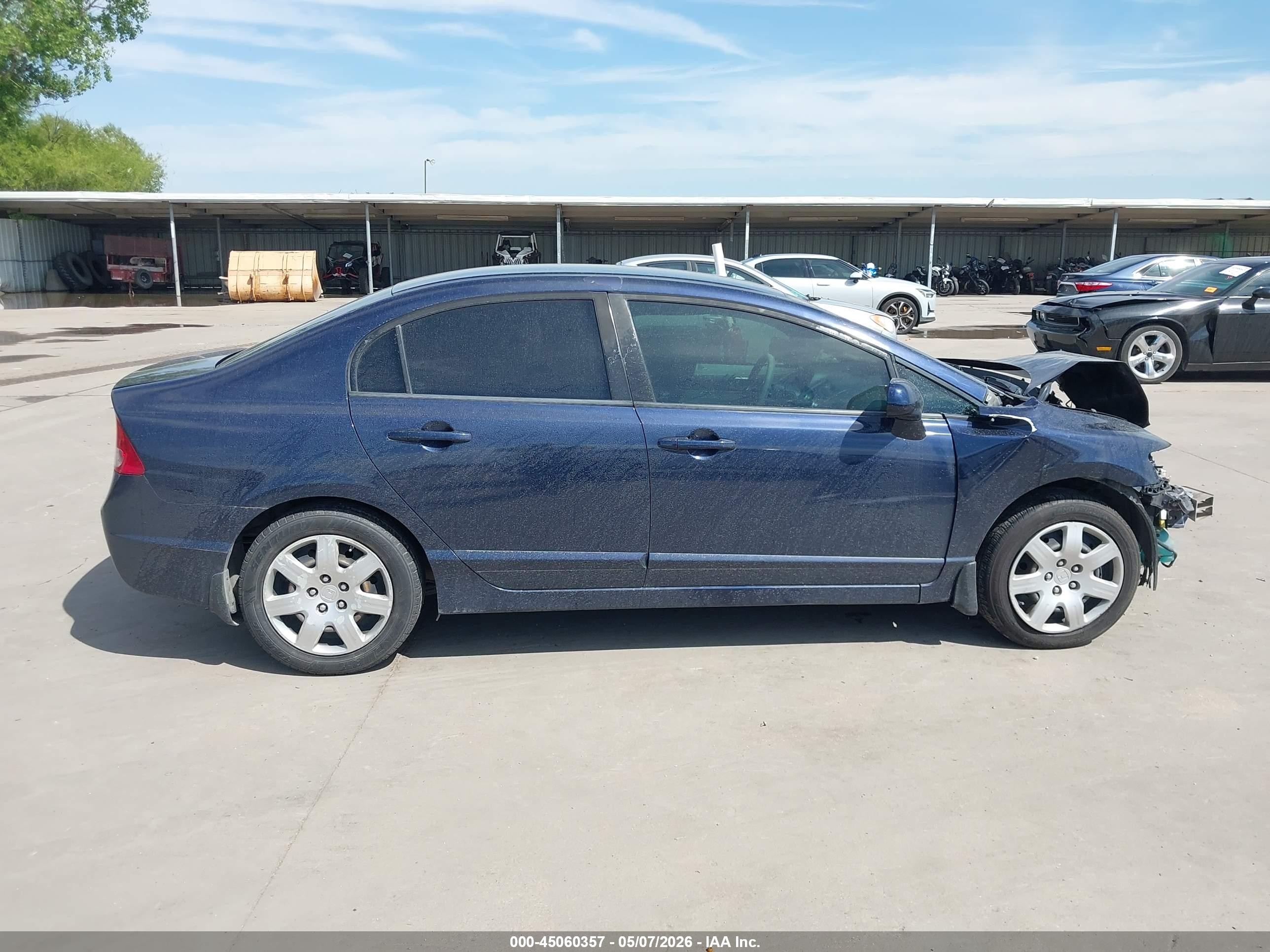 2008 Honda Civic Lx Blue vin: 1HGFA16518L015098