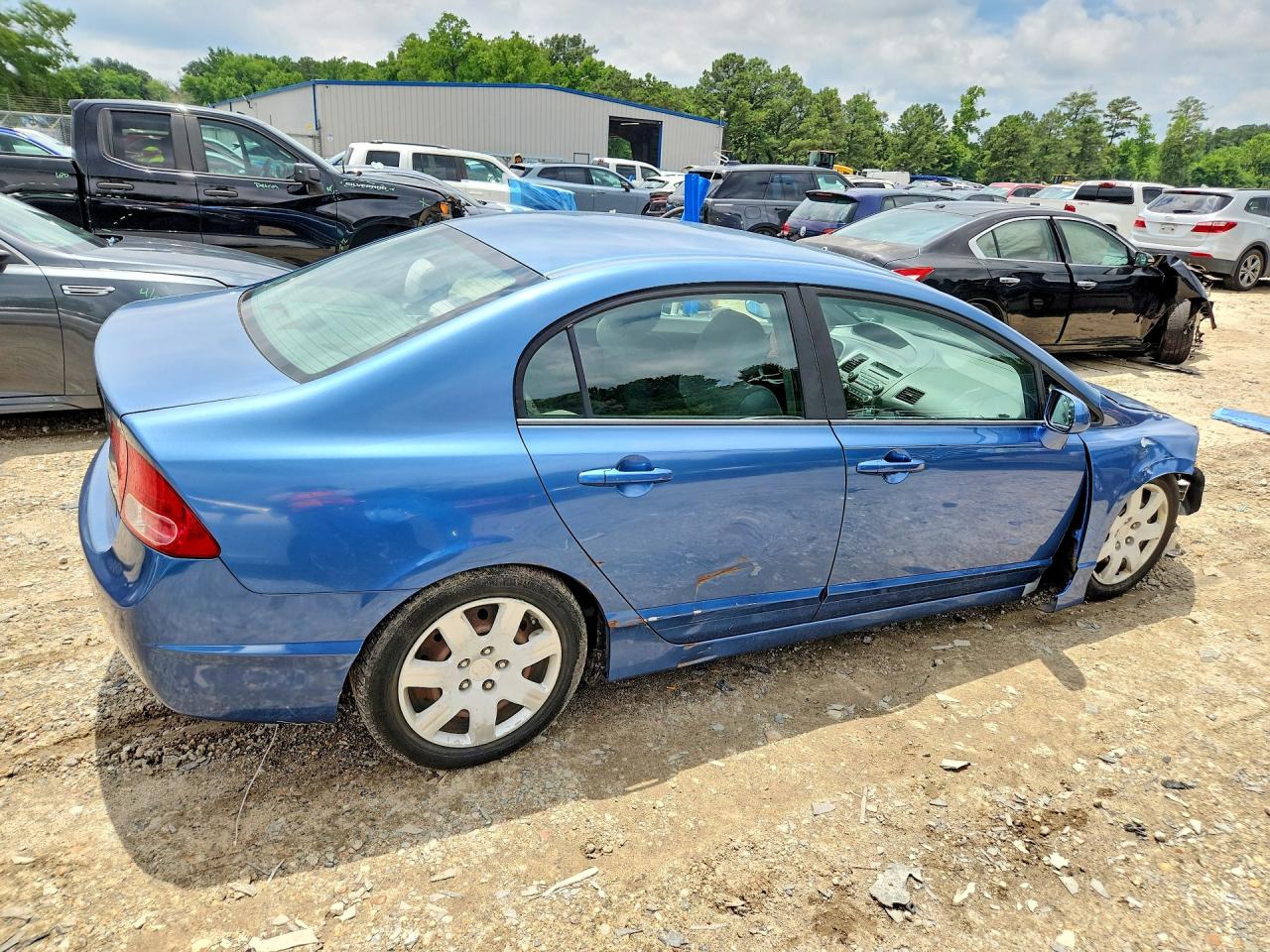 2008 Honda Civic Lx Blue vin: 1HGFA16518L038381