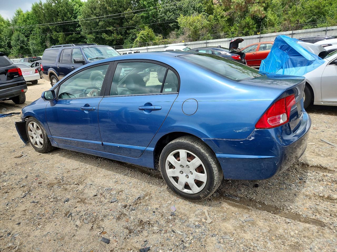 2008 Honda Civic Lx Blue vin: 1HGFA16518L038381