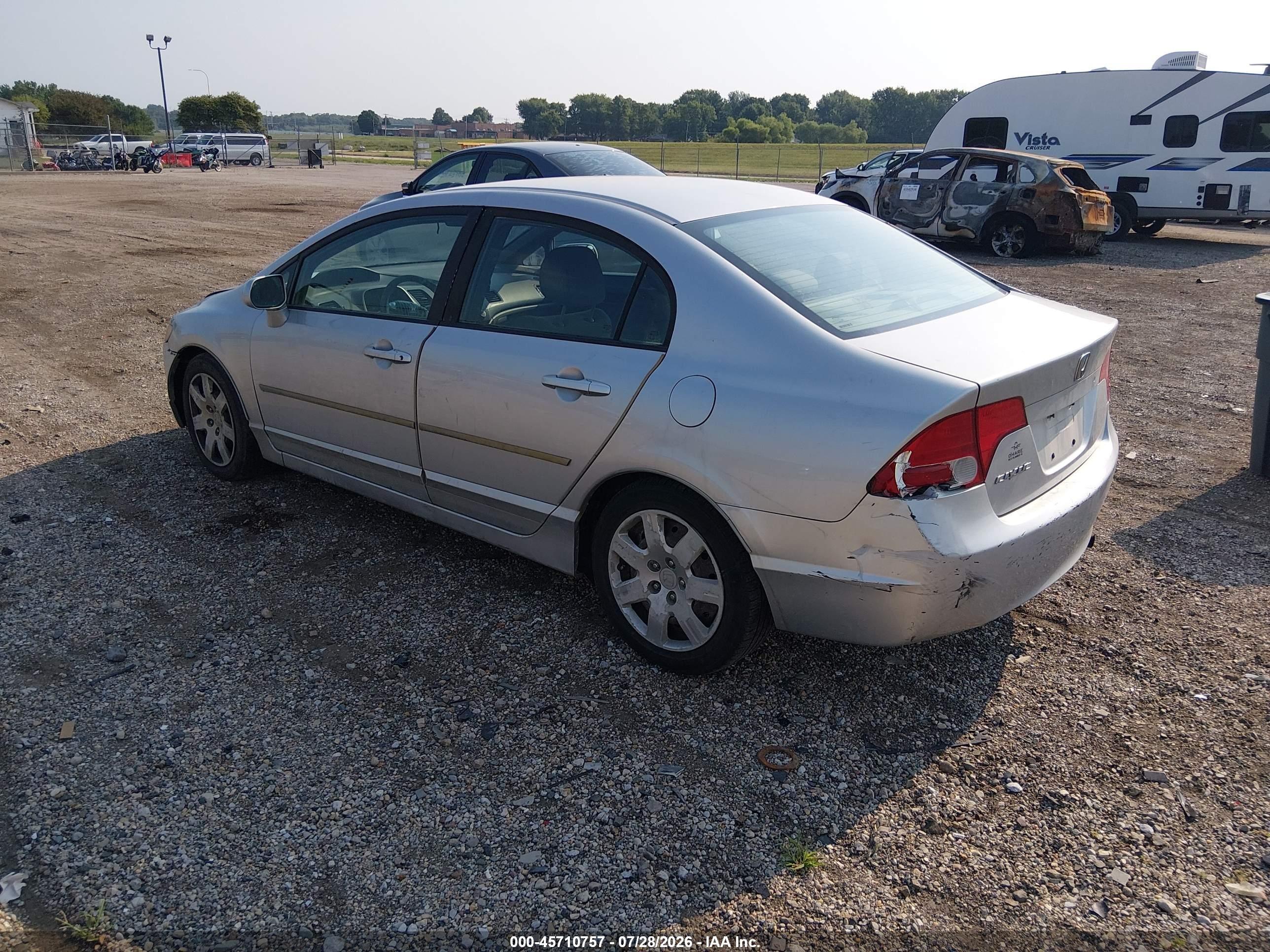 2008 Honda Civic Lx Silver vin: 1HGFA16518L071056