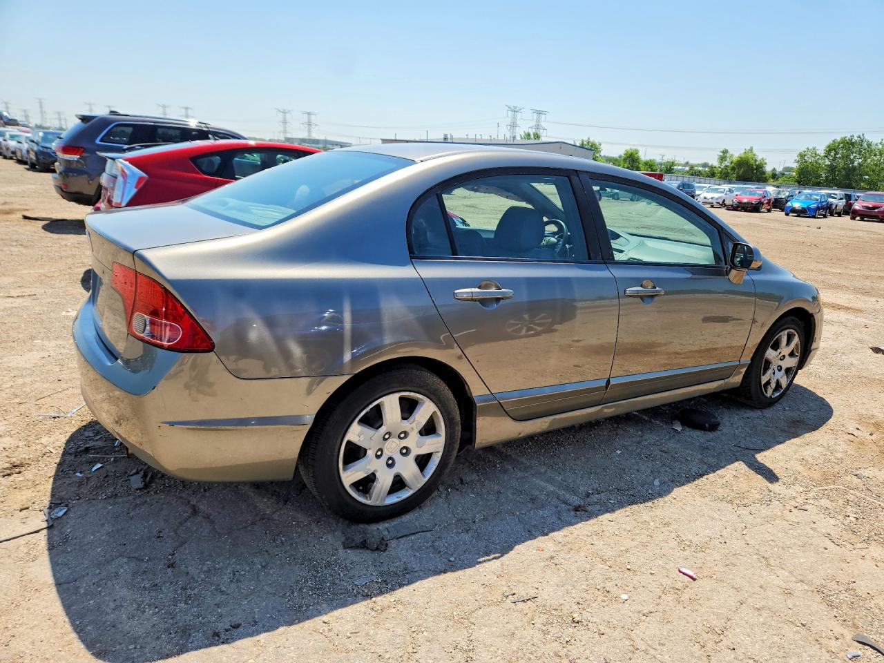 2008 Honda Civic Lx Gray vin: 1HGFA16518L071266
