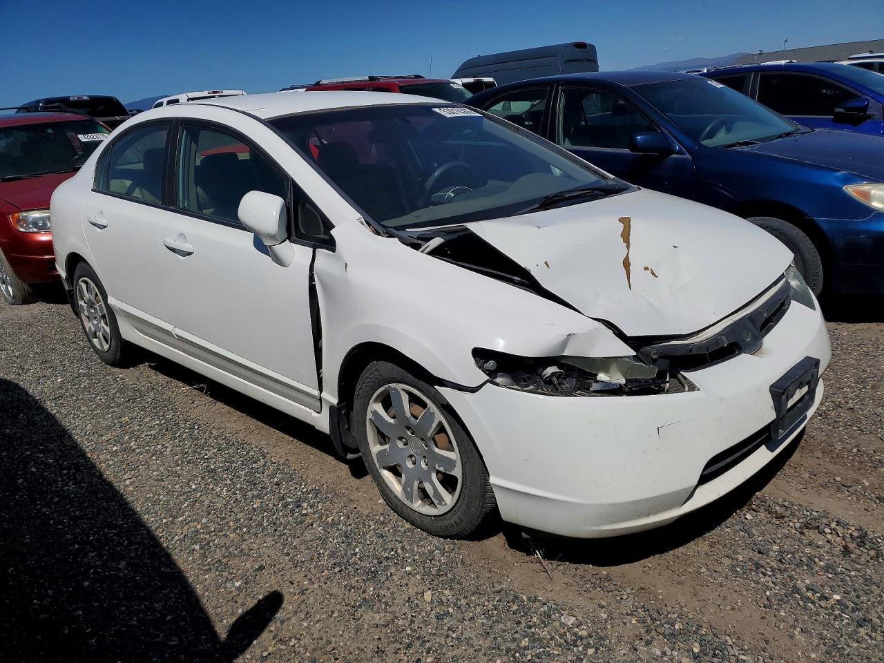 2008 Honda Civic Lx White vin: 1HGFA16518L094255