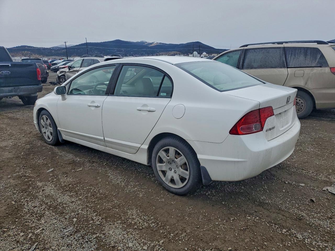 2008 Honda Civic Lx White vin: 1HGFA16518L094255
