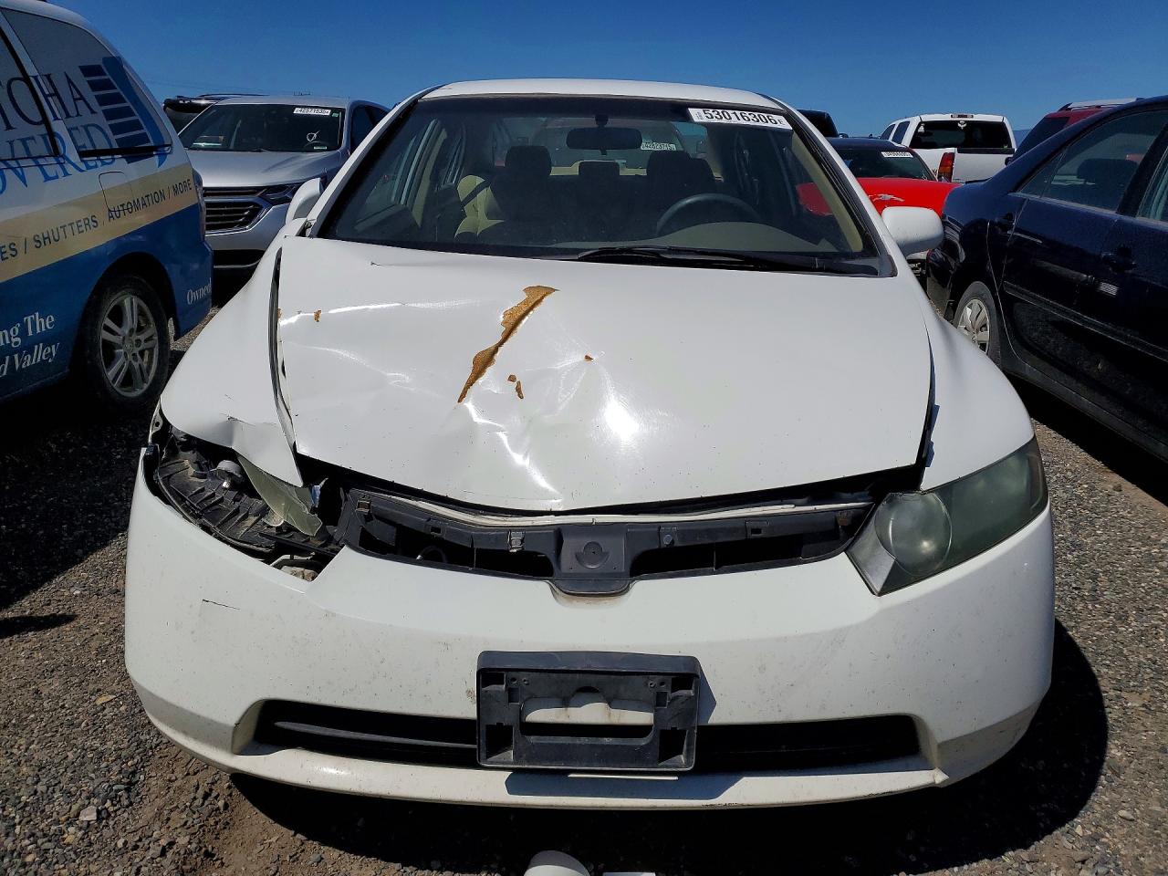 2008 Honda Civic Lx White vin: 1HGFA16518L094255