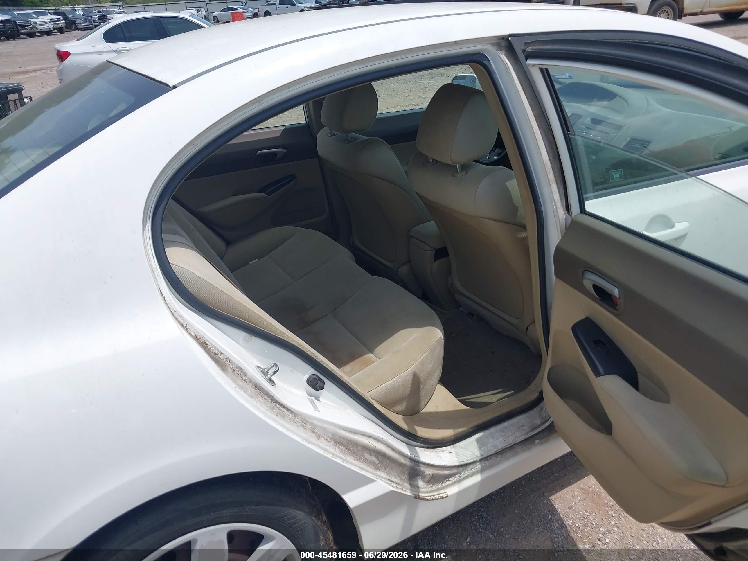 2008 Honda Civic Lx White vin: 1HGFA16518L095017