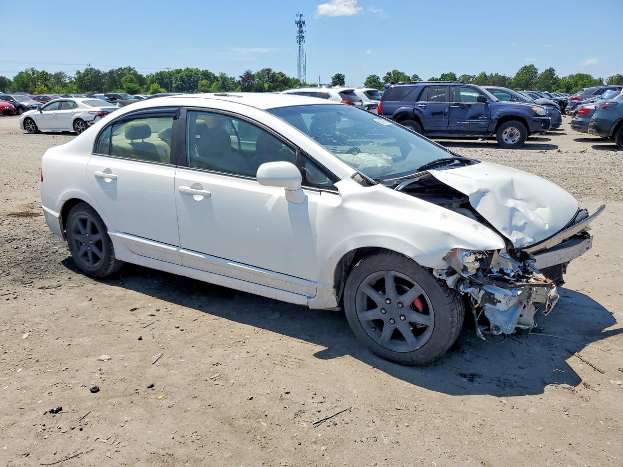 2008 Honda Civic Lx White vin: 1HGFA16518L096751