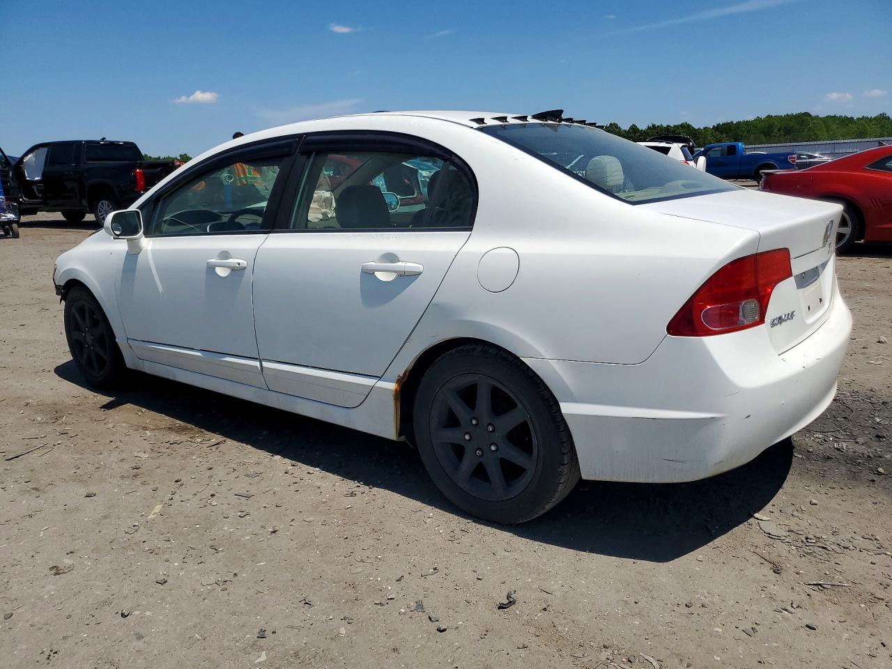 2008 Honda Civic Lx White vin: 1HGFA16518L096751